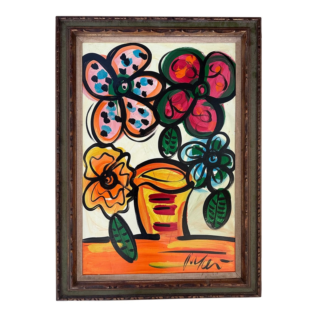 Peter Keil Painting Framed: Peter Keil is a German artist that focuses primarily on abstract expressionism. Keil painted with some of the greats including Joan MirÃ³, Pablo Picasso and Andy Warhol, to name a few. This