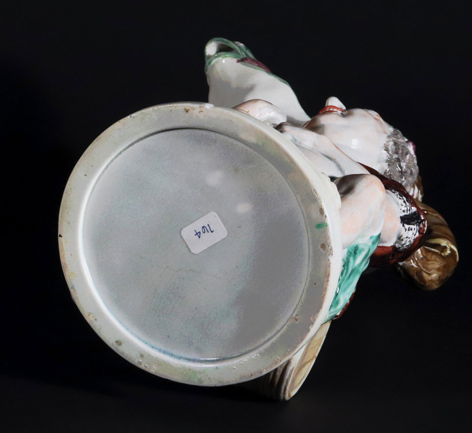 English Staffordshire Pearlware Pottery Large Bacchus Jug - 11