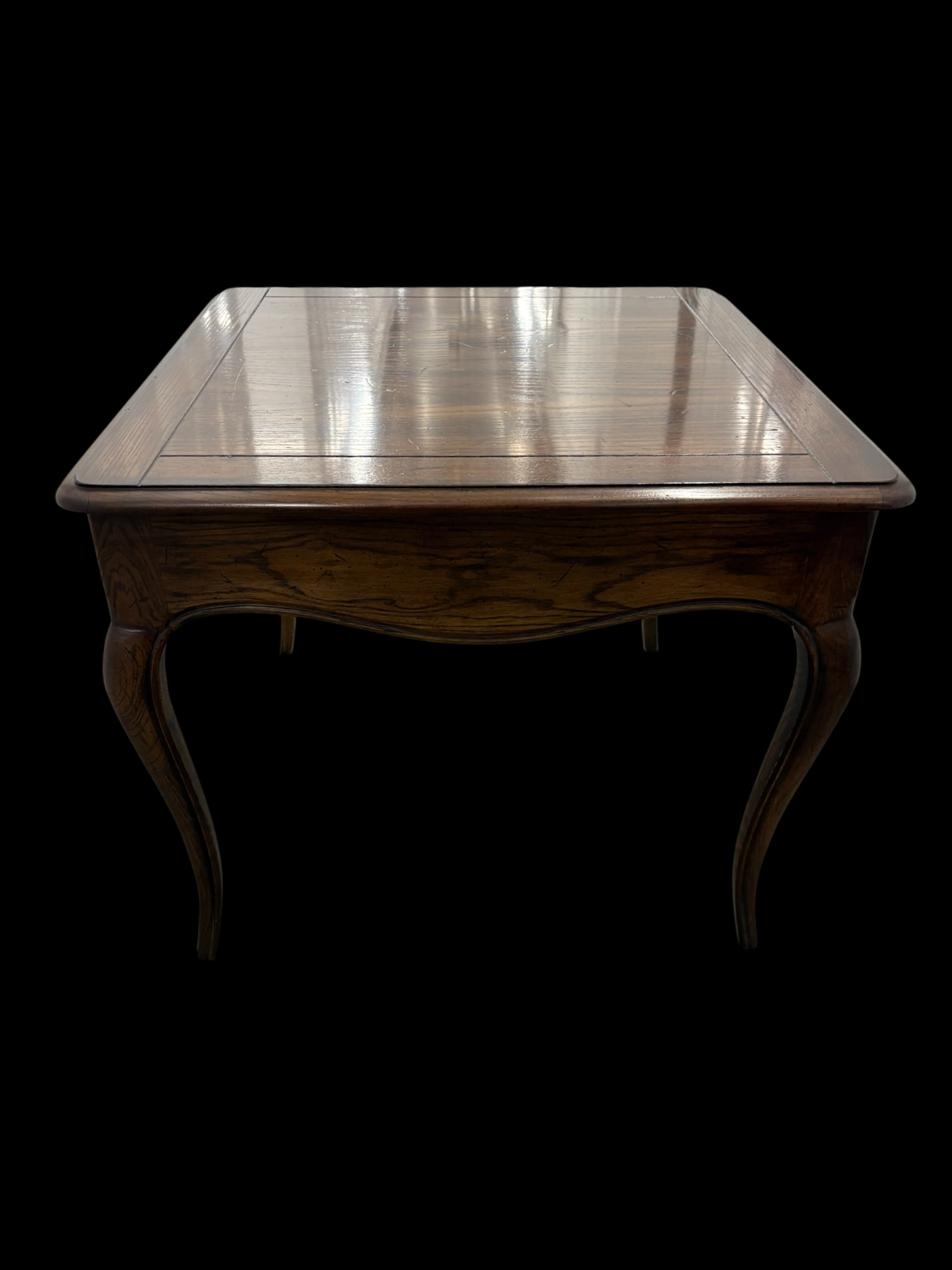 Late 20th Century Henredon Four Centuries Collection Distressed Red Oak Square Side Table With Drawe - 4