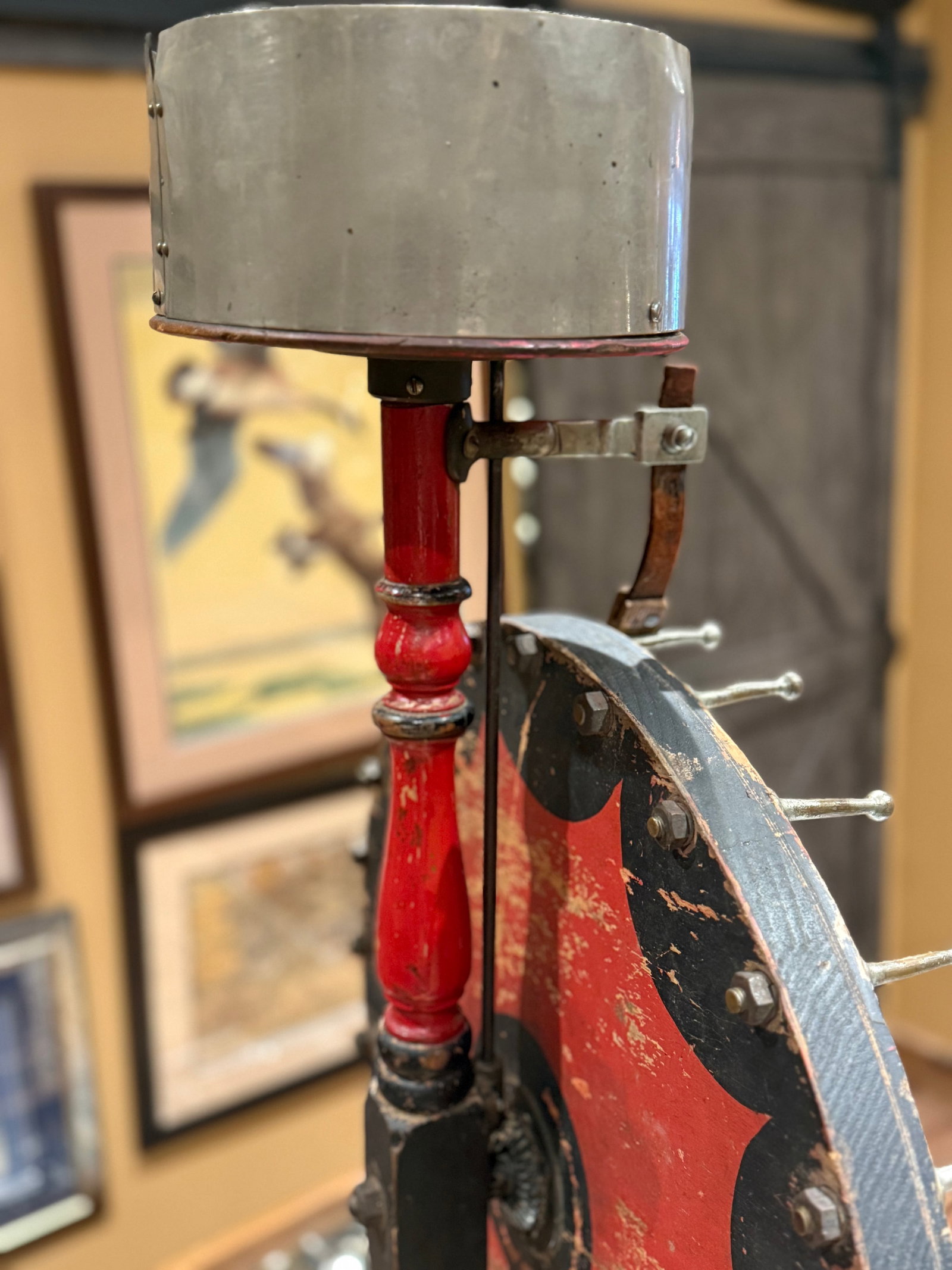 Rare 1920s Horse Racing Gaming Wheel by Evans & Co Chicago - 12
