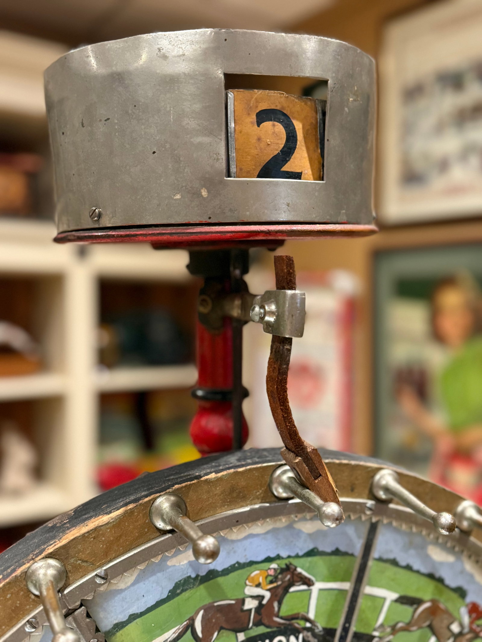 Rare 1920s Horse Racing Gaming Wheel by Evans & Co Chicago - 4