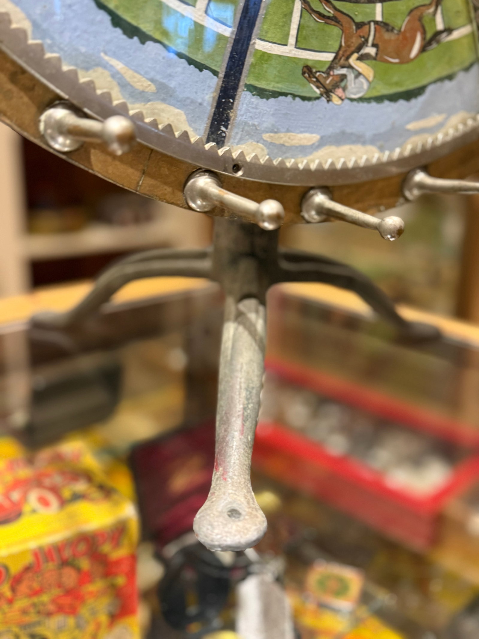Rare 1920s Horse Racing Gaming Wheel by Evans & Co Chicago - 7