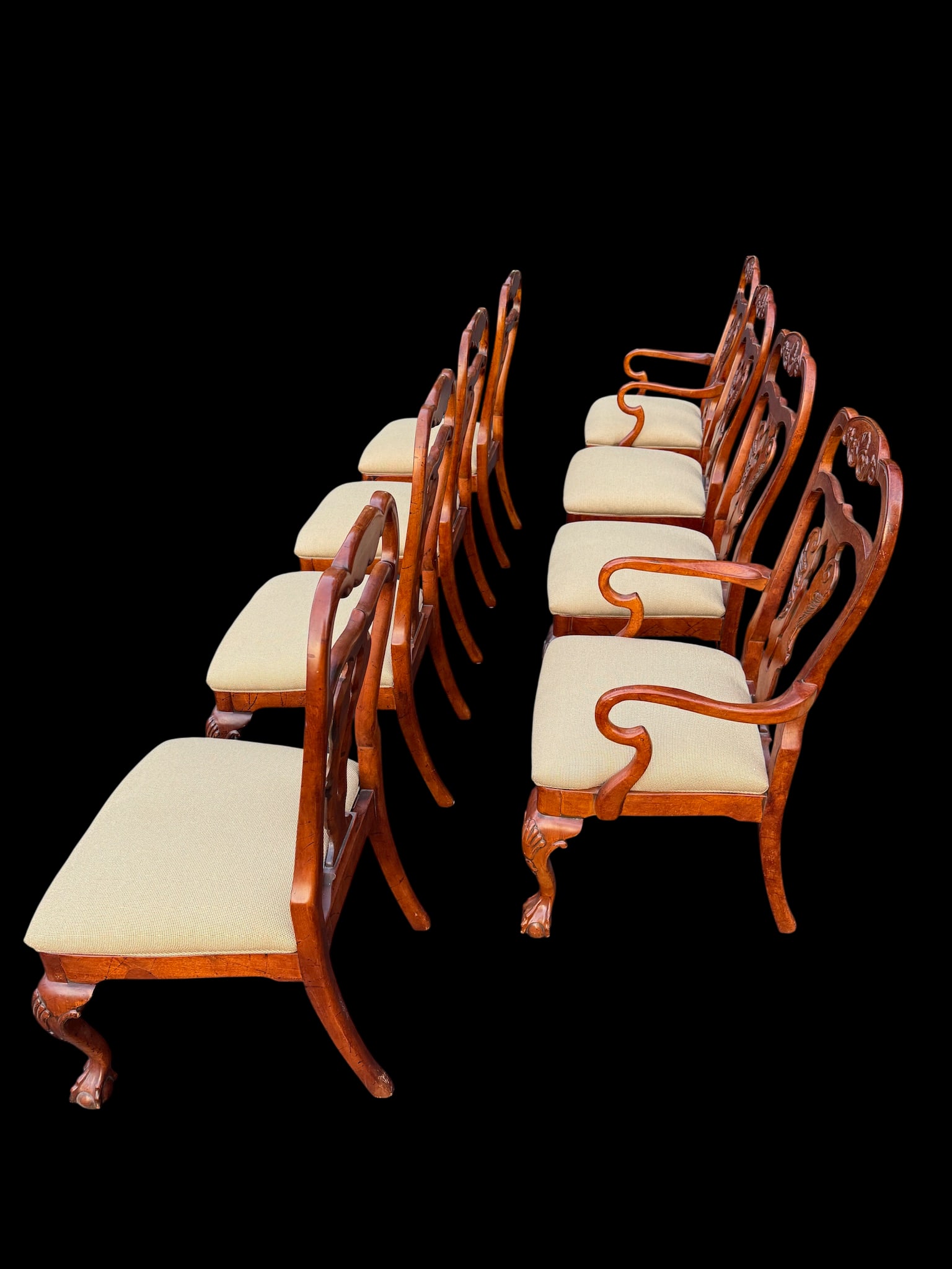 Late 20th Century Attributed to Hickory White Hampton Collection Dining Chairs - Set of 8 - 3