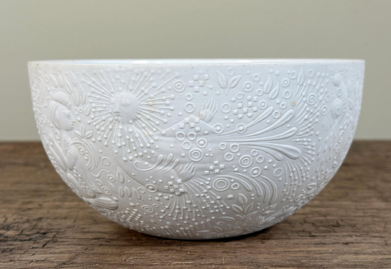 Mid Century Modern Rosenthal Bjorn Wiinblad Die Zauberflöte White Porcelain Art Bowl - 3