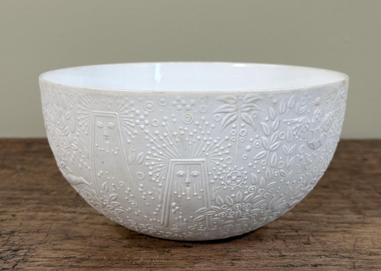 Mid Century Modern Rosenthal Bjorn Wiinblad Die Zauberflöte White Porcelain Art Bowl - 4