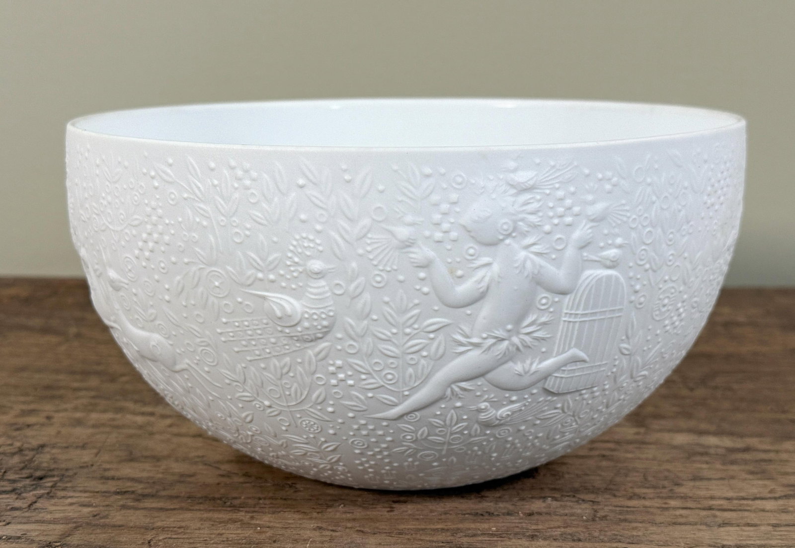Mid Century Rosenthal Studio Line Porcelain Bowl BjÃ¸rn Wiinblad Magic Flute Relief Motif - 2