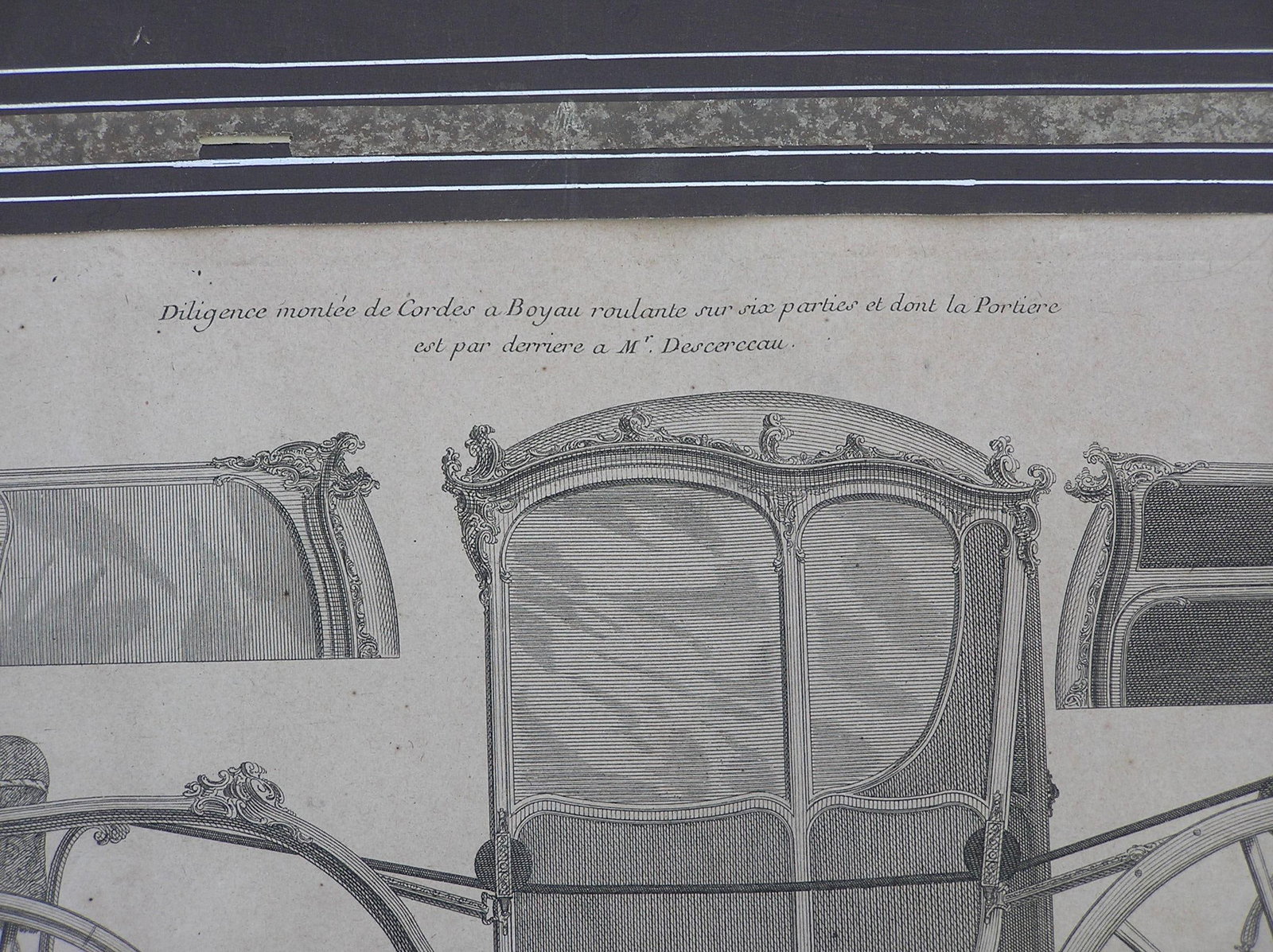 18th French Baroque Engraving Horse Carriage, Jacques l'Esperance Co. Equestrian, Engineering, Archi - 3