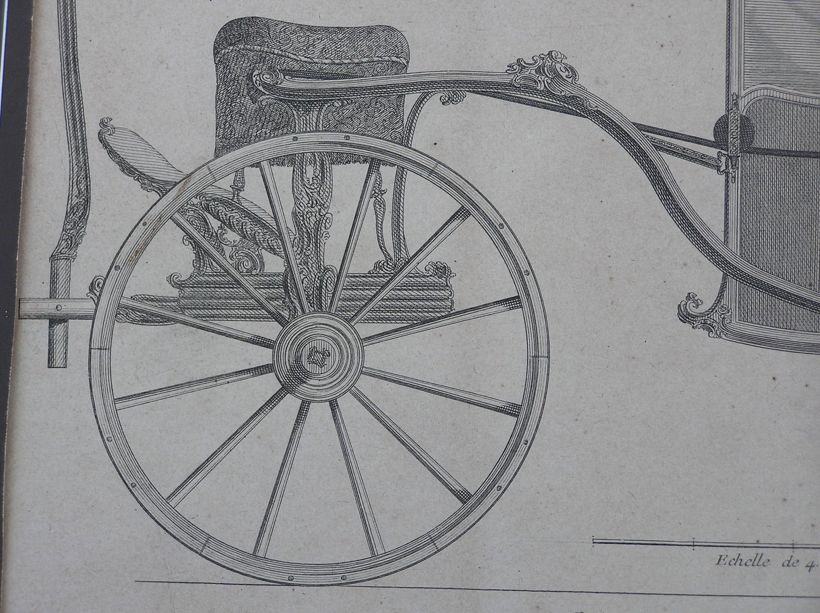 18th French Baroque Engraving Horse Carriage, Jacques l'Esperance Co. Equestrian, Engineering, Archi - 4