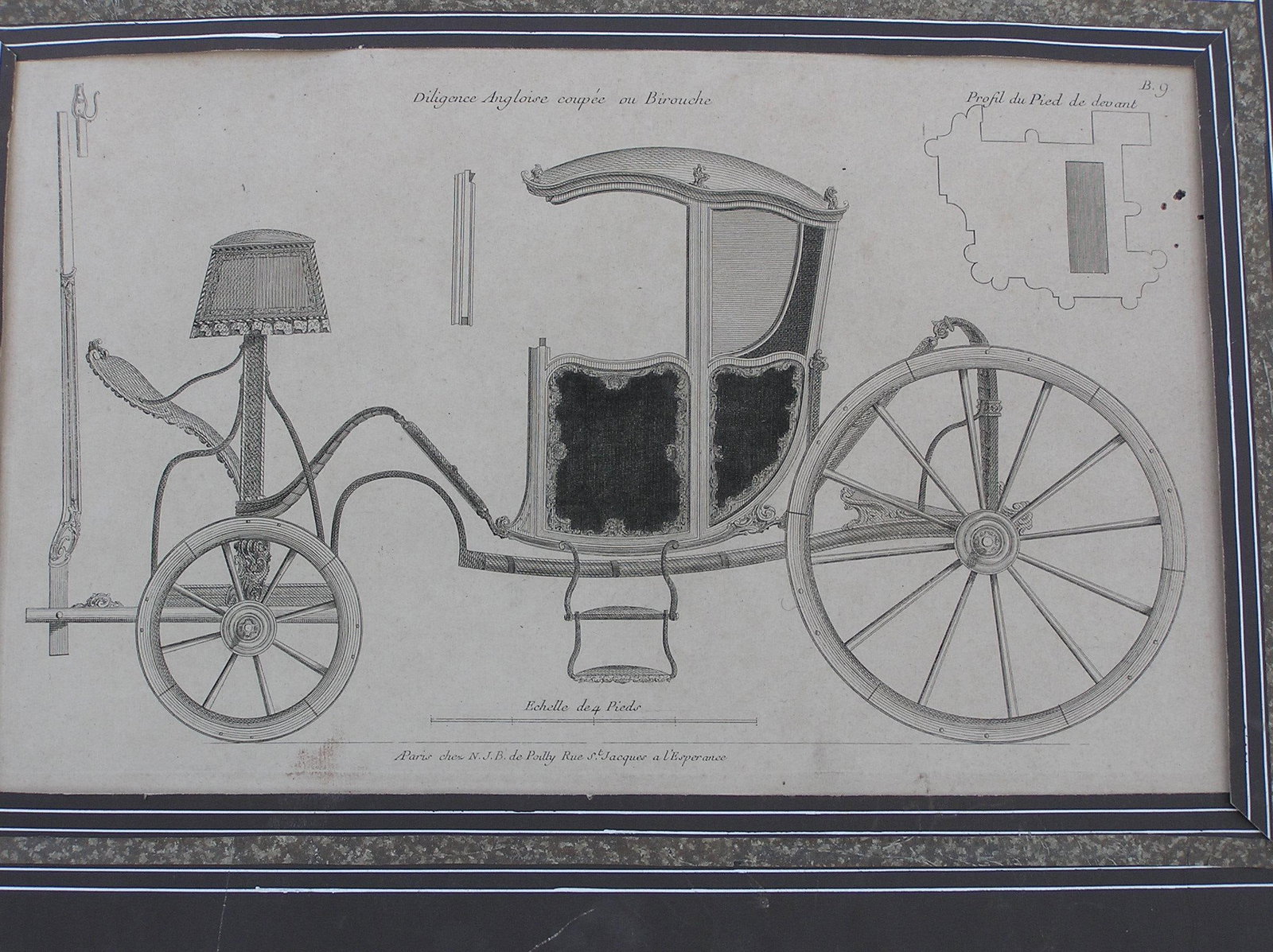 18th French Baroque Engraving Horse Carriage, Jacques l'Esperance Co. Equestrian, Engineering, Archi - 6