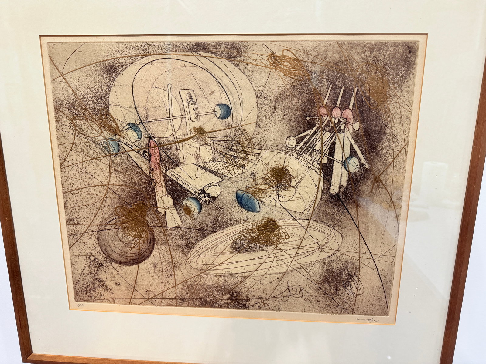 Roberto Matta "Look at the Heart of the World" Circa 1965 Etching 2/50 - 2