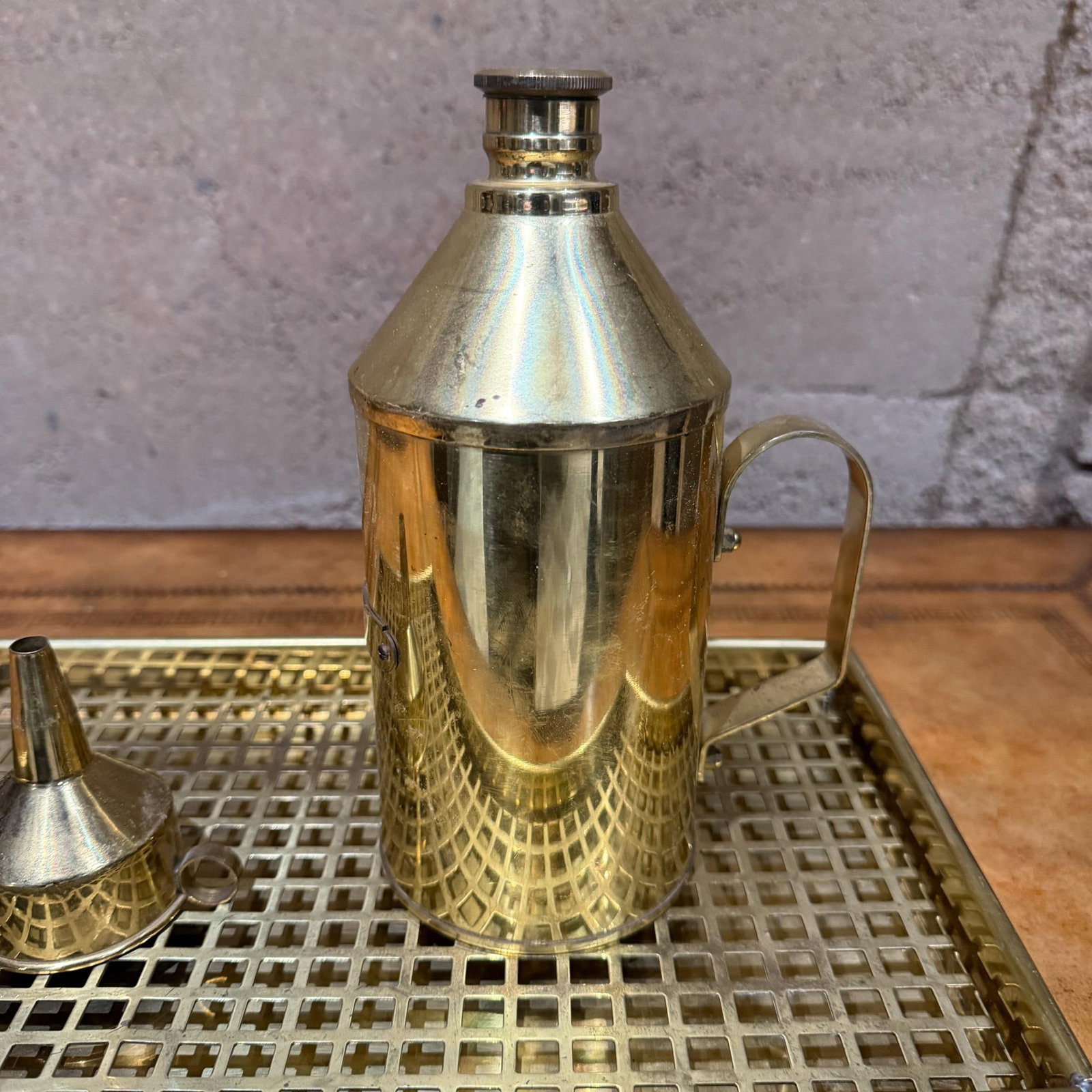 G v Harnisch Denmark Brass Marine Nautical Set Lamp Flask Tray - 4