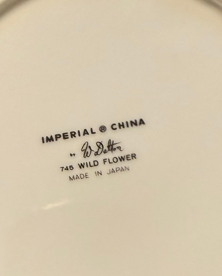 1960s Imperial China W. Dalton 745 Wild Flower Dishes - Set of 39 - 3