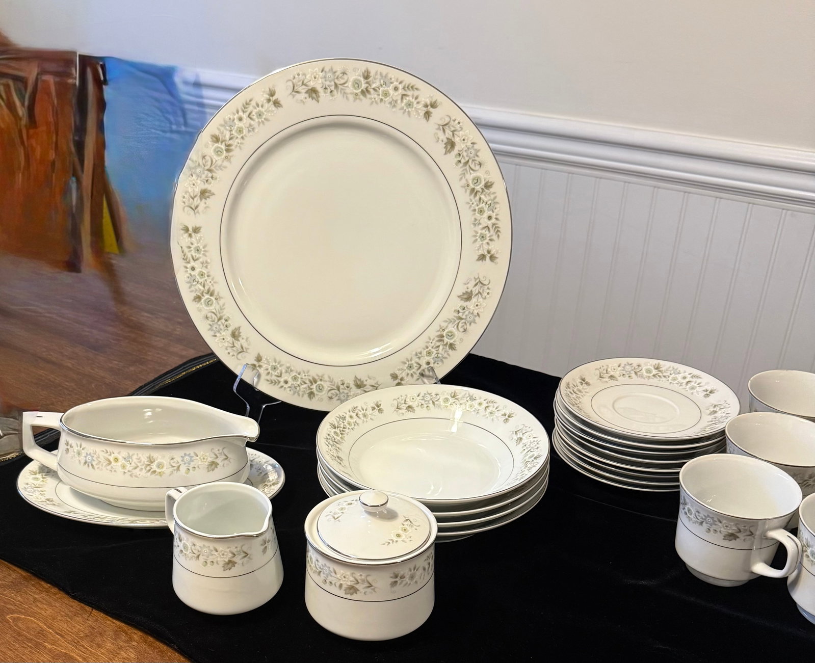 1960s Imperial China W. Dalton 745 Wild Flower Dishes - Set of 39 - 4
