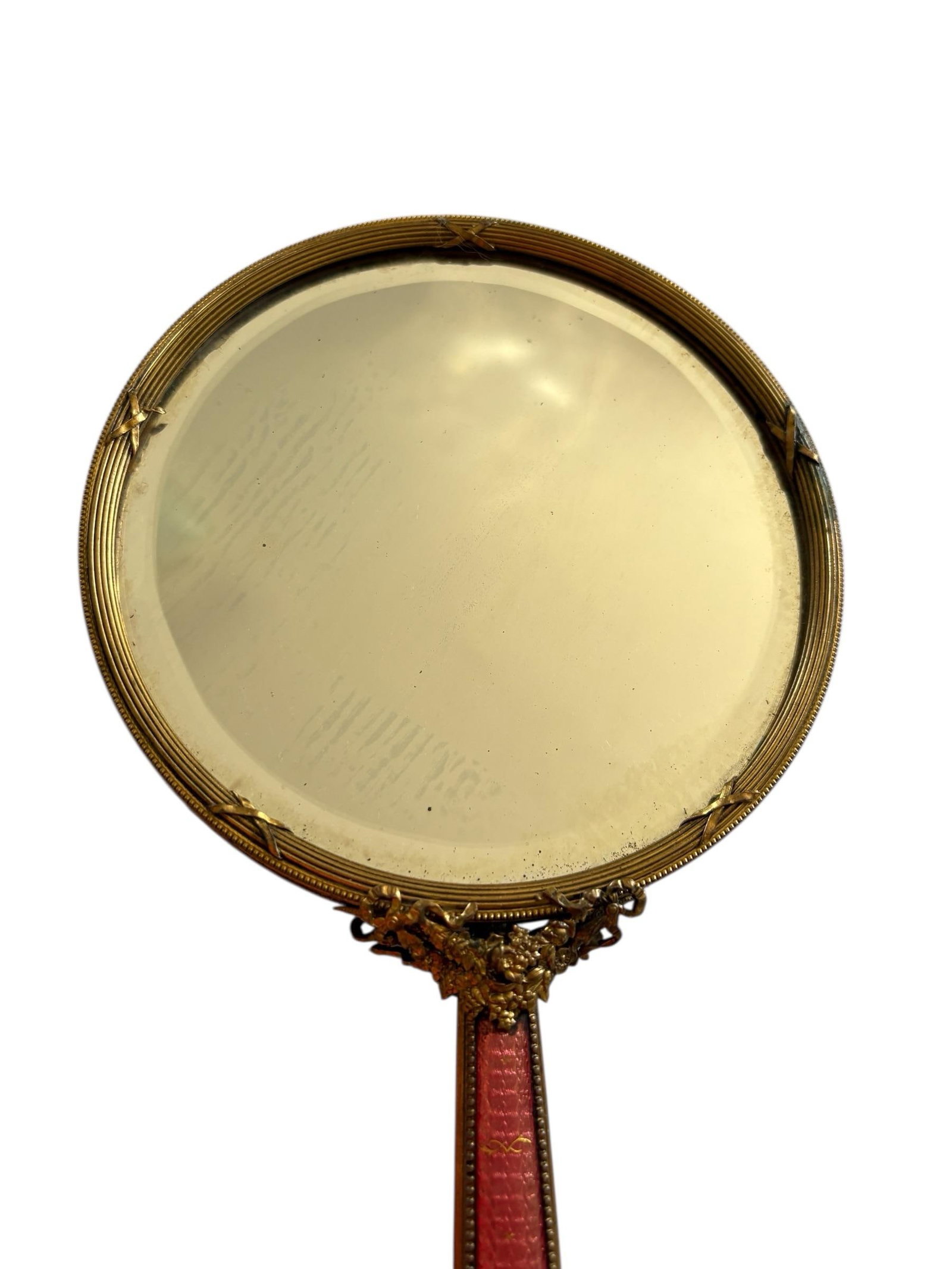 19th Century Austria Gouilloche Louis XVI Style Belle Epoch Era Hand Mirror - 3