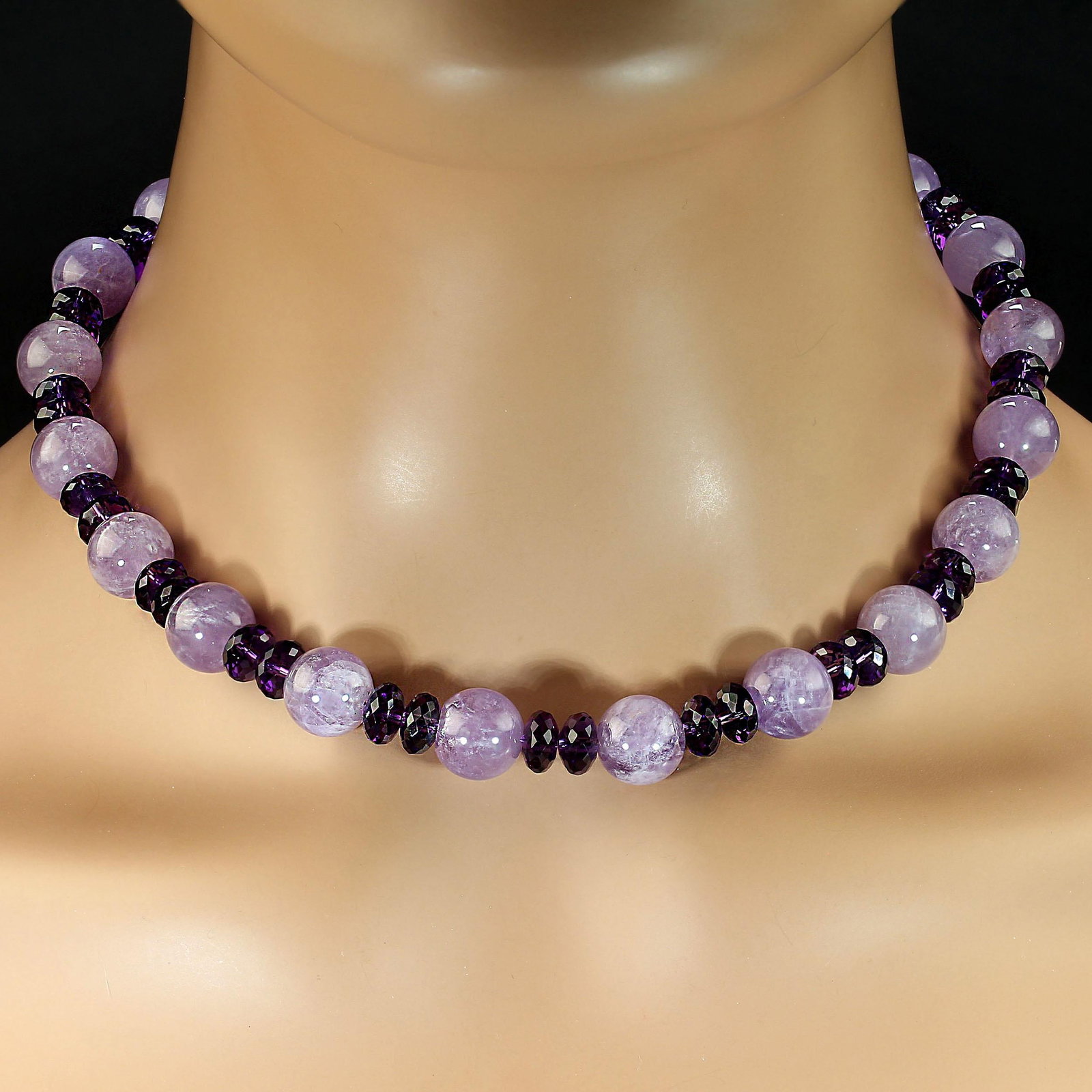 Ajd 17 Inch Amethyst and More Amethyst Necklace February Birthstone - 2