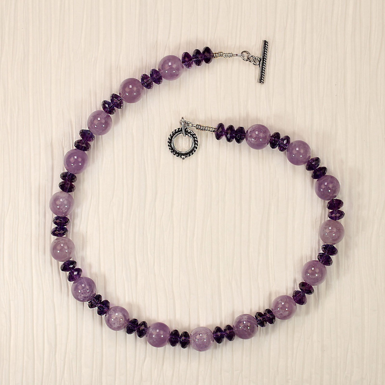 Ajd 17 Inch Amethyst and More Amethyst Necklace February Birthstone - 3