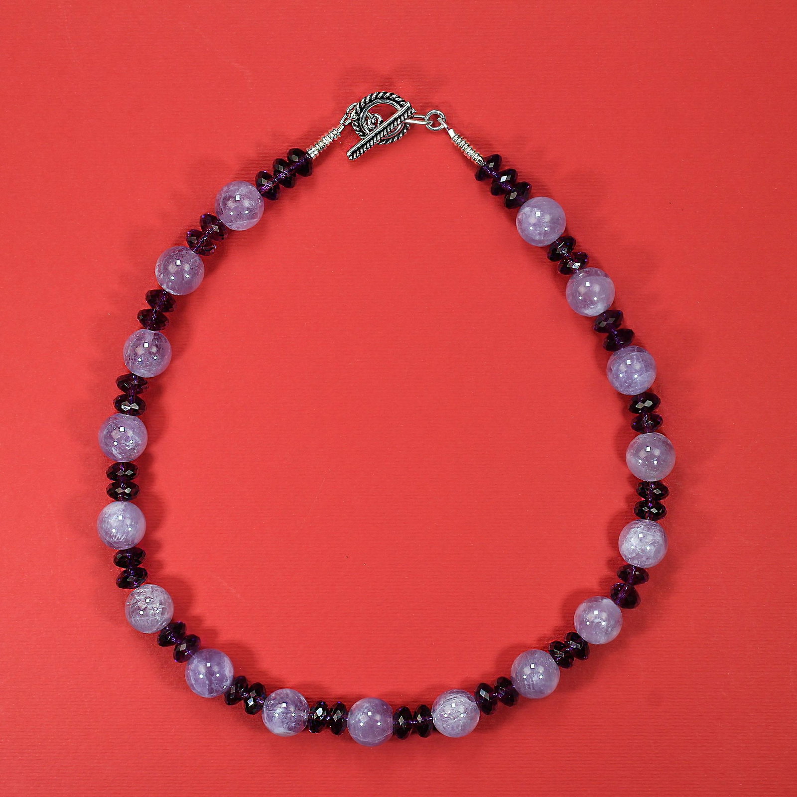 Ajd 17 Inch Amethyst and More Amethyst Necklace February Birthstone - 5