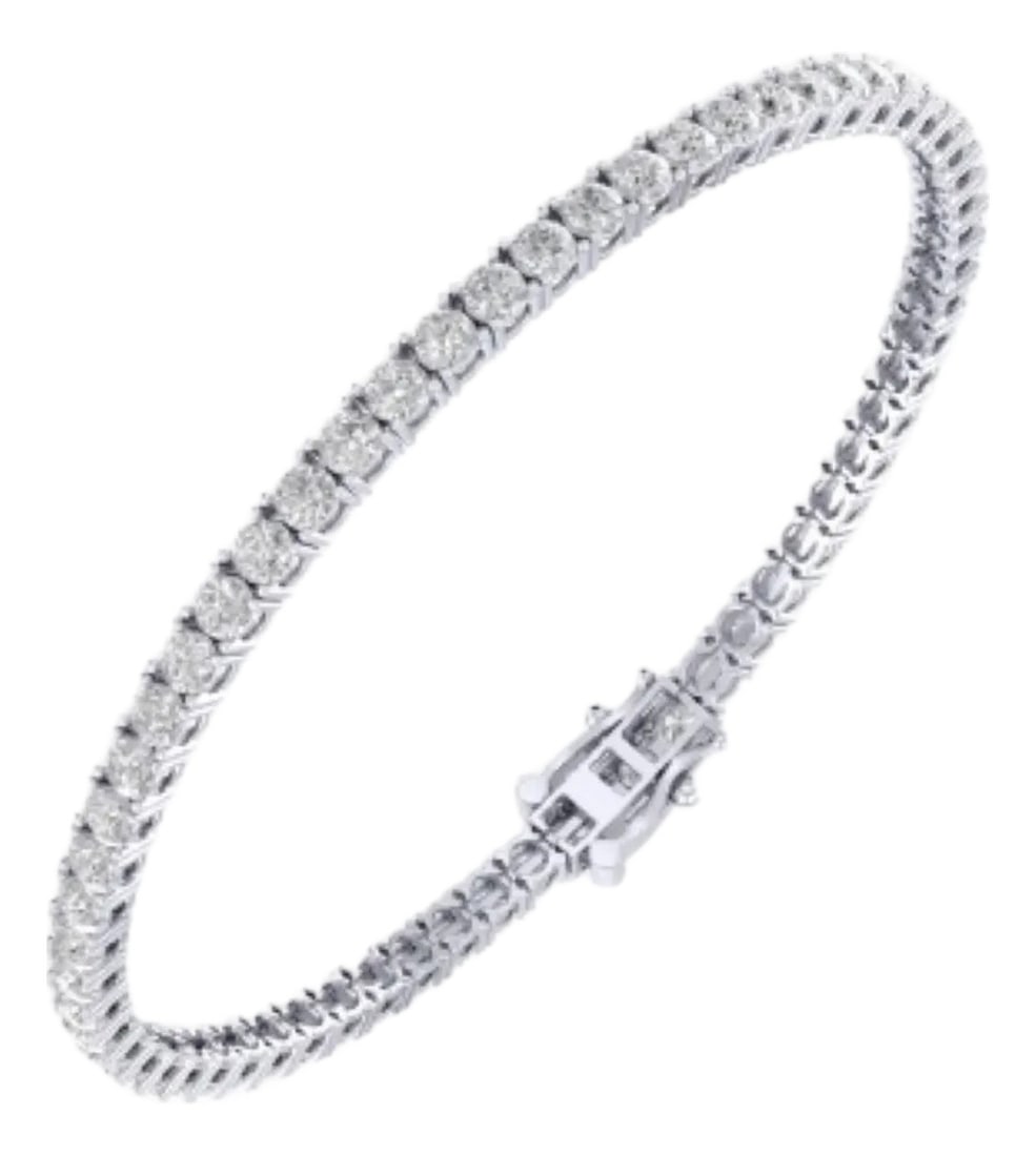 10K White Gold 3mm Round Cvd Diamond 8 Inch Tennis Bracelet 6-1/3 Cttw: Elite Brilliance: 10K White Gold 3mm CVD Diamond 8-Inch Tennis Bracelet (6-1/3 Cttw)Sustainable Luxury on a Grand ScaleExperience the pinnacle of wristwear with this magnificent 6-1/3 Cttw tennis brac