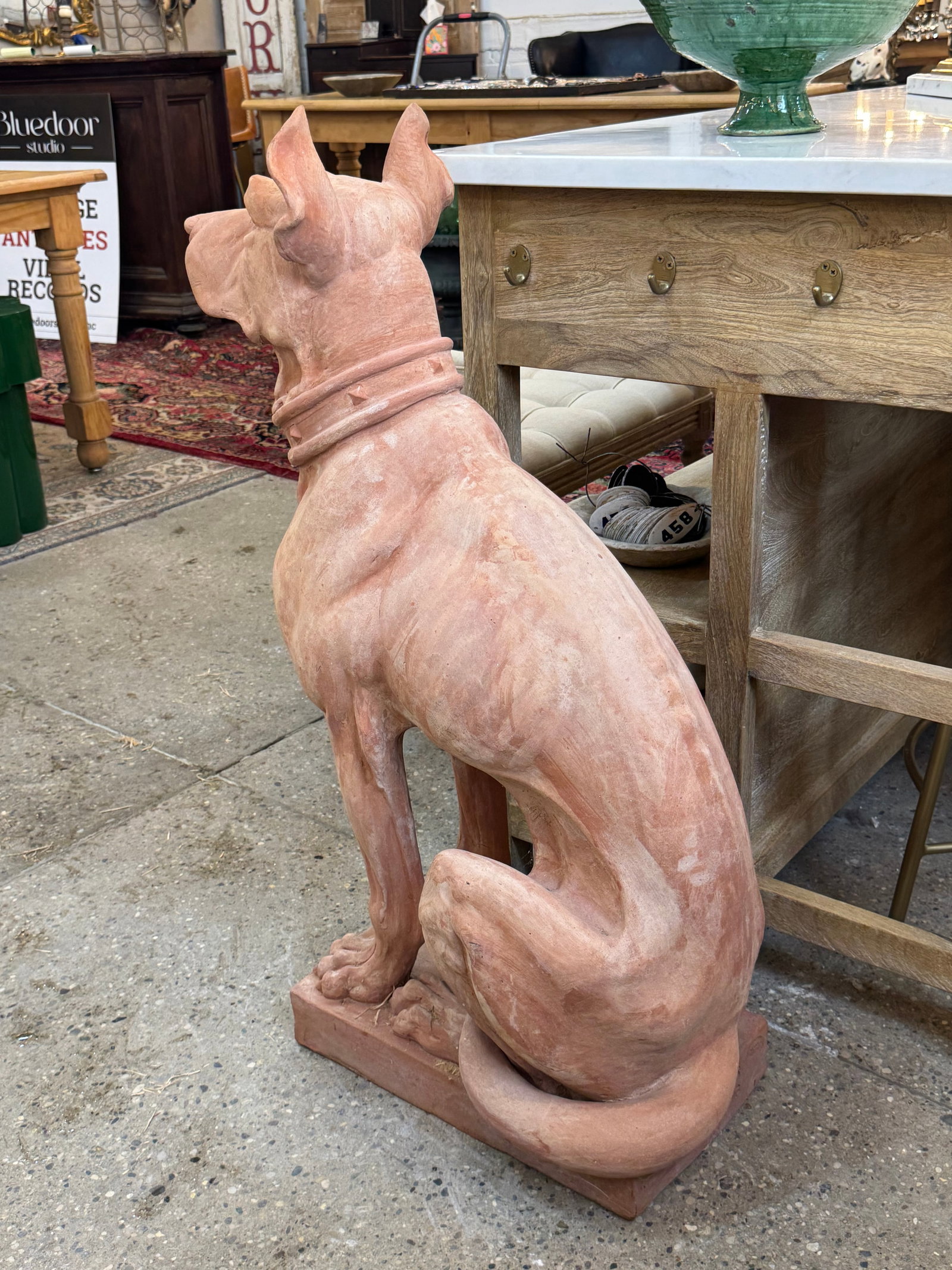 Italian Terracotta Dog Statue - 8