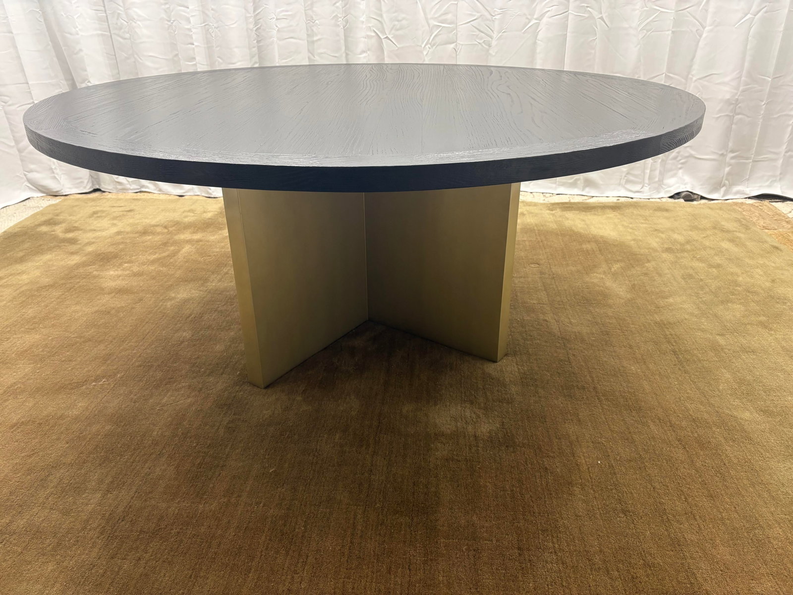Arhaus Sculptural Pedestal Round Dining Table "” 72" - 8