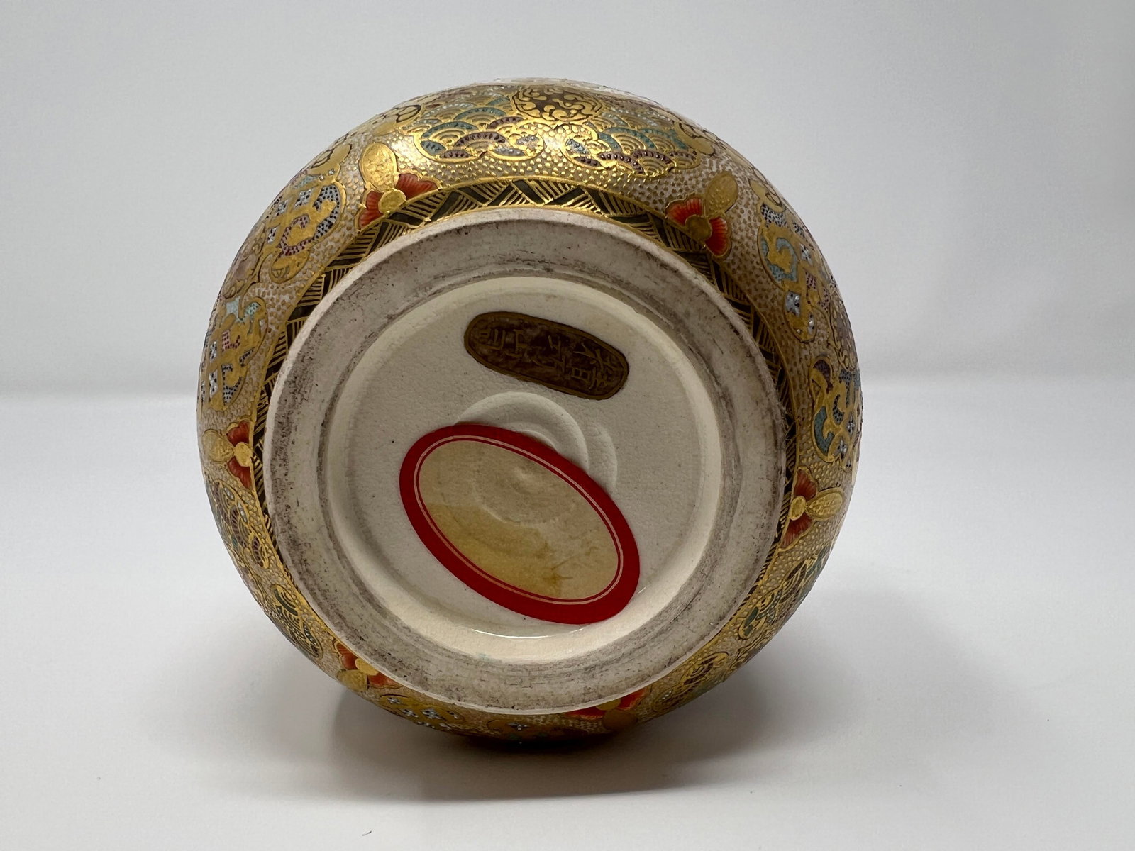 Japanese Satsuma Moriage Gilt Karako Scene Jardinière Cup – Early 20th Century Export Art - 7