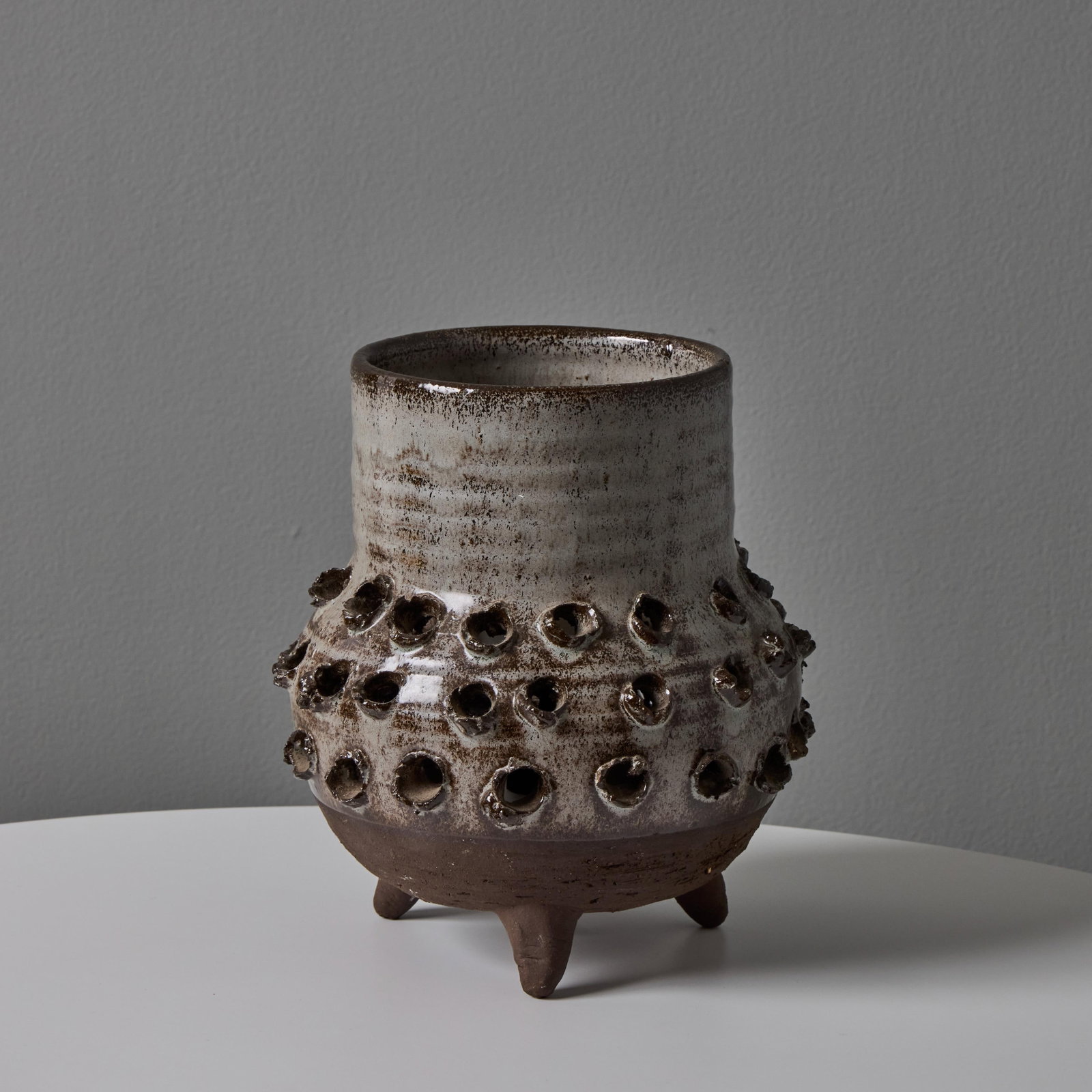 1970s Erik Glud Studio Crafted Stoneware Footed Table Lamp - 5