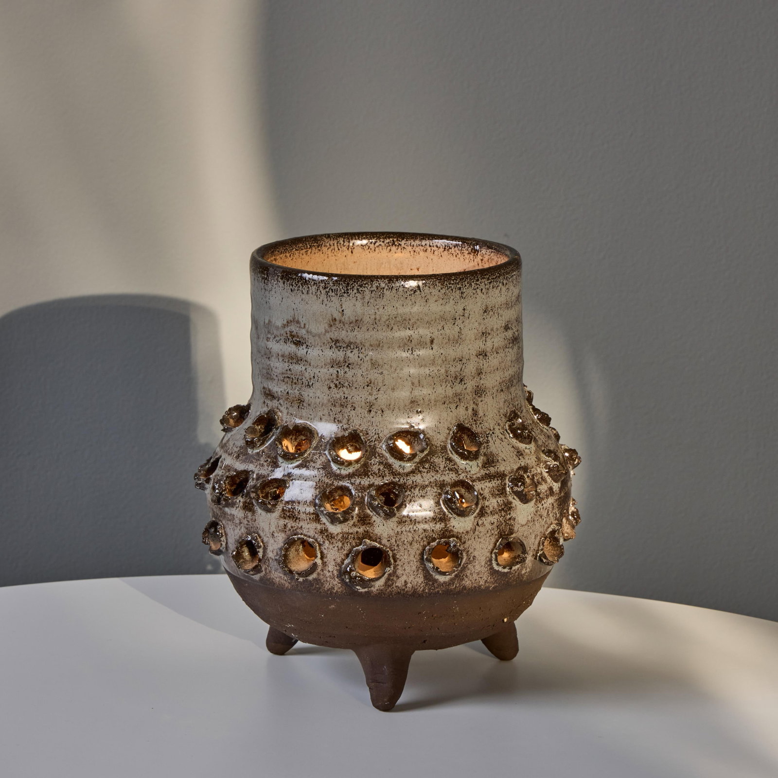 1970s Erik Glud Studio Crafted Stoneware Footed Table Lamp - 6