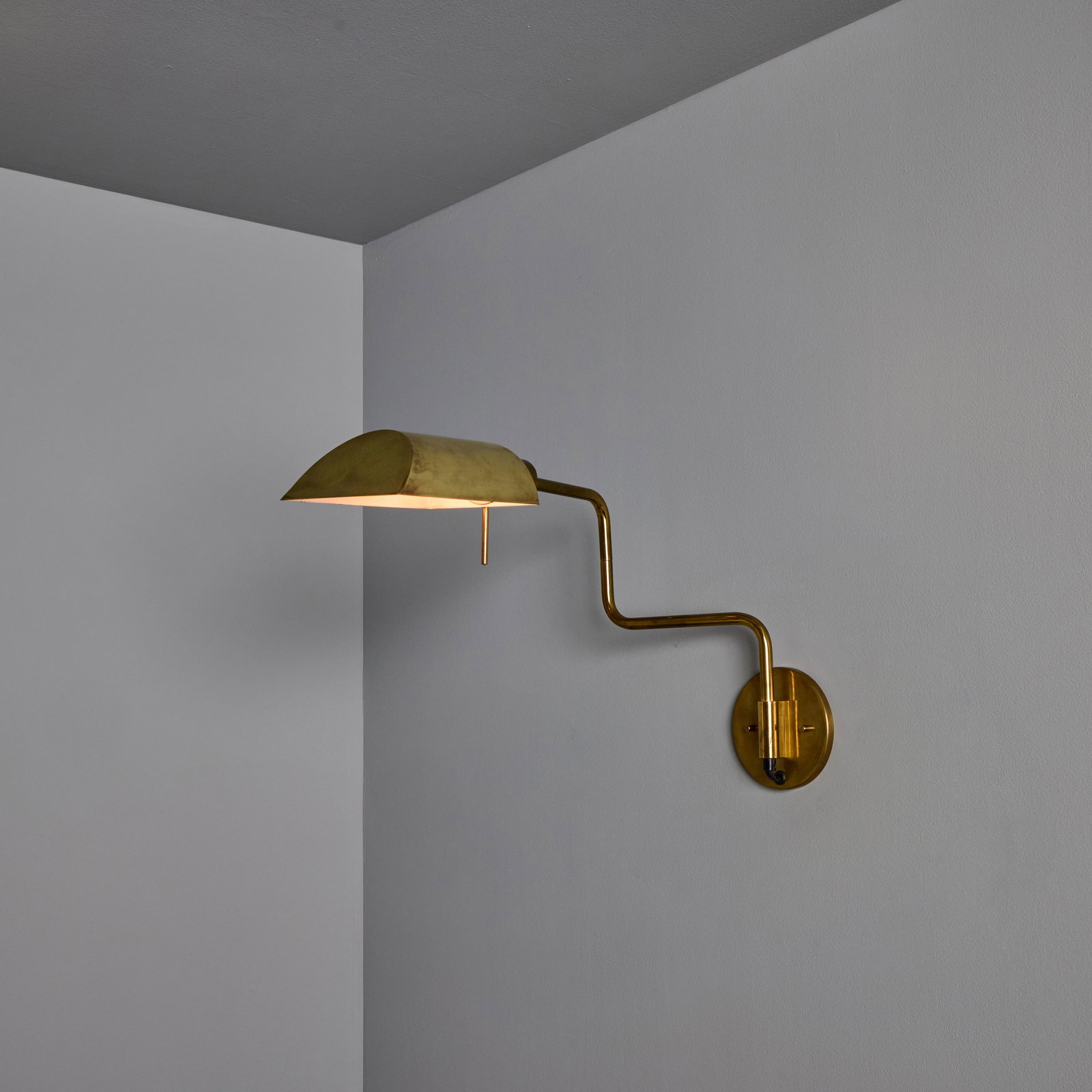 1970s Zonca Articulating Brass Wall Lamps - a Pair - 7