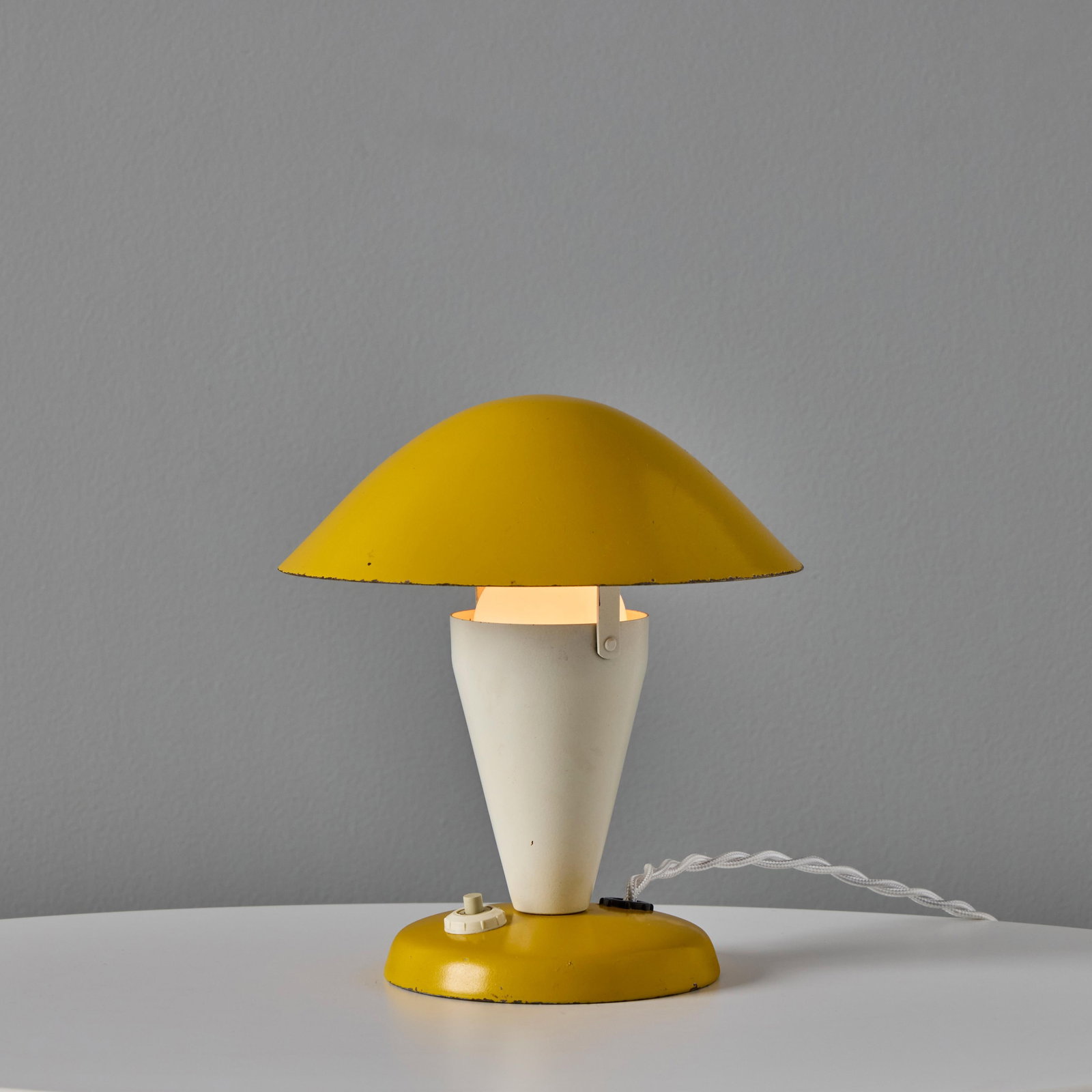 Pair of 1940s Josef Hurka Yellow Adjustable Shade Table Lamps for Napako - 2