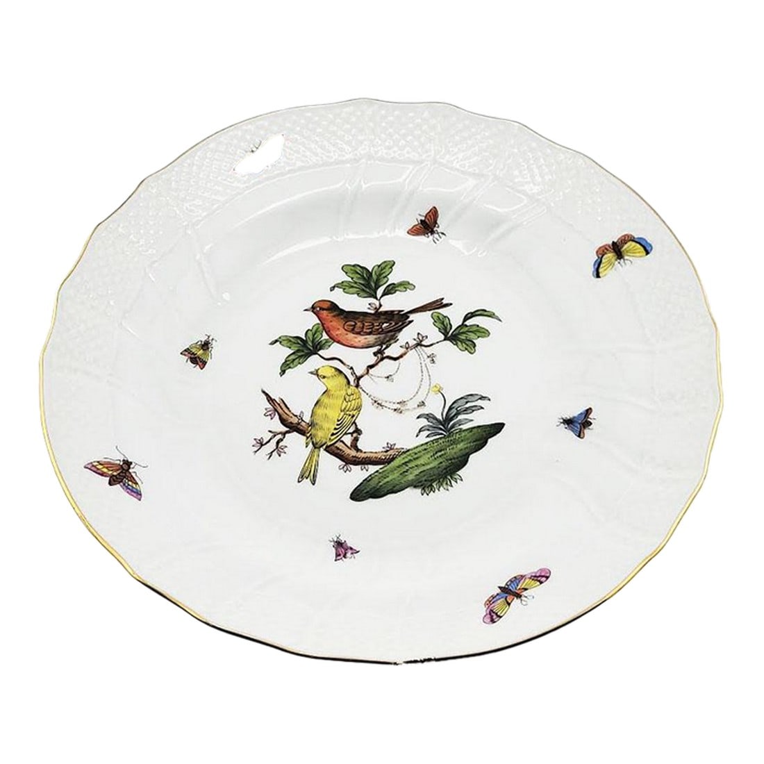 Herend Dinner Plate Rothschild Bird Birds & Insects (1 of 5)