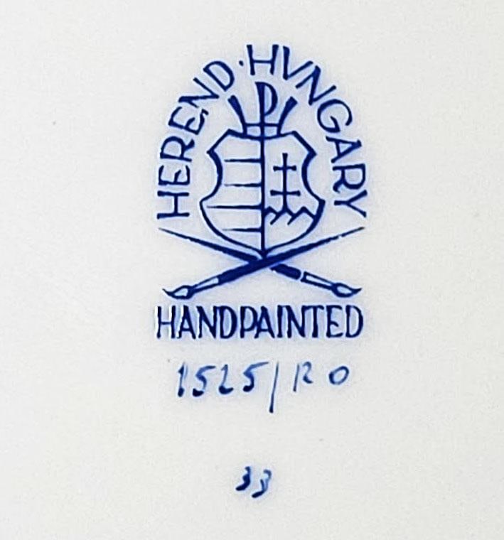 Herend Dinner Plate Rothschild Bird Birds & Insects - 5