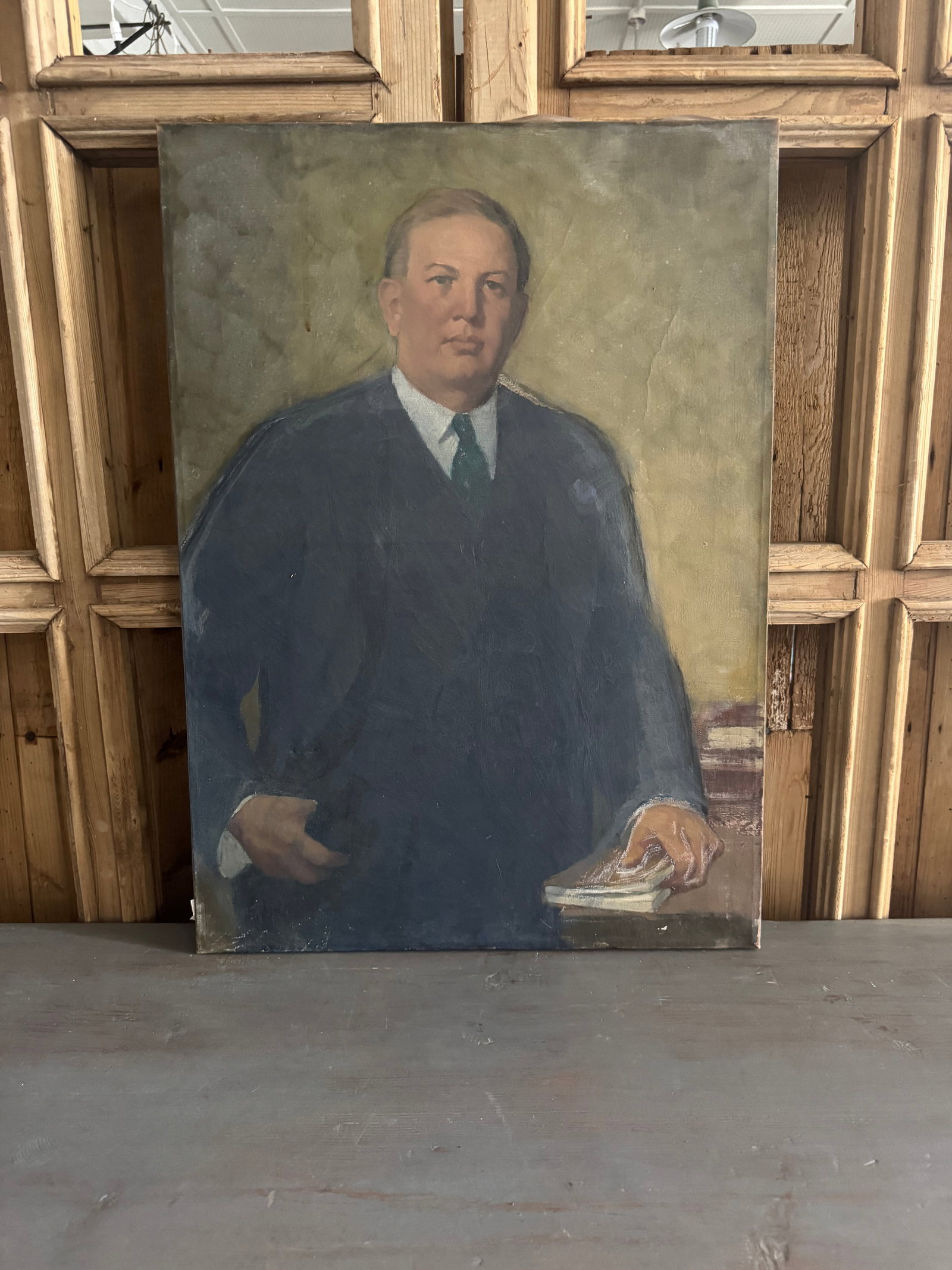 Frank Tolles Chamberlin (1873–1961) – Portrait of an Executive – Oil on Canvas - 9