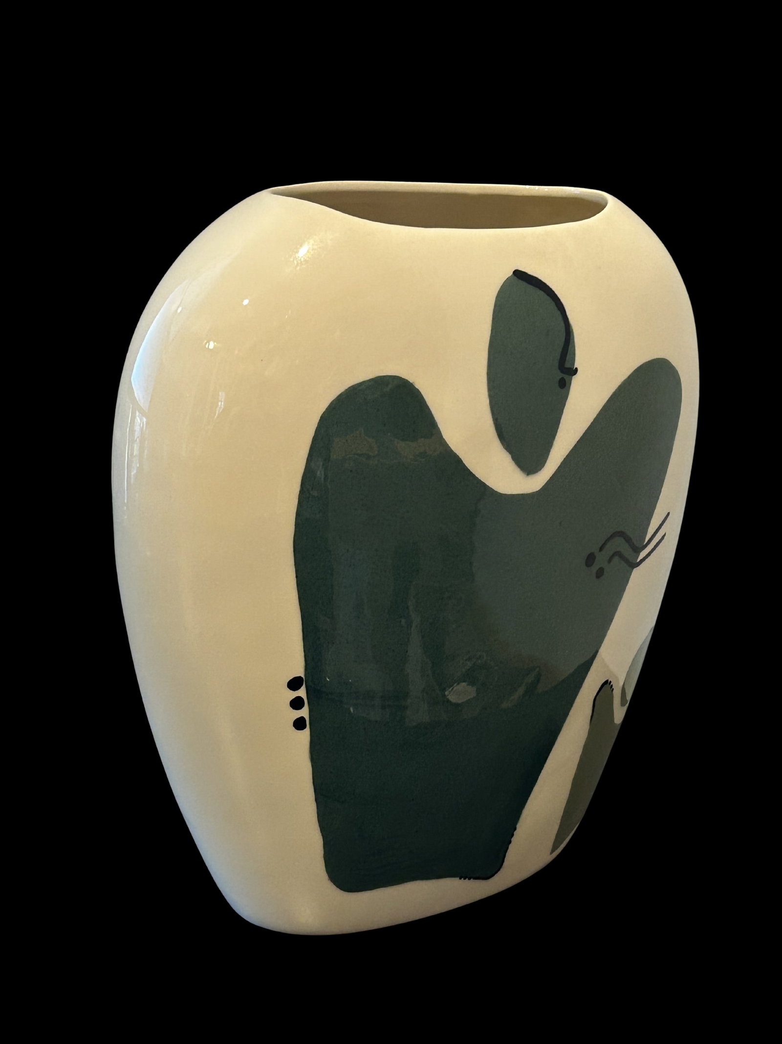 Late 20th Century Signed Oetjoen Art Ceramic Vase by Sri Soekarmoen McCarthy – Hand-Painted - 12