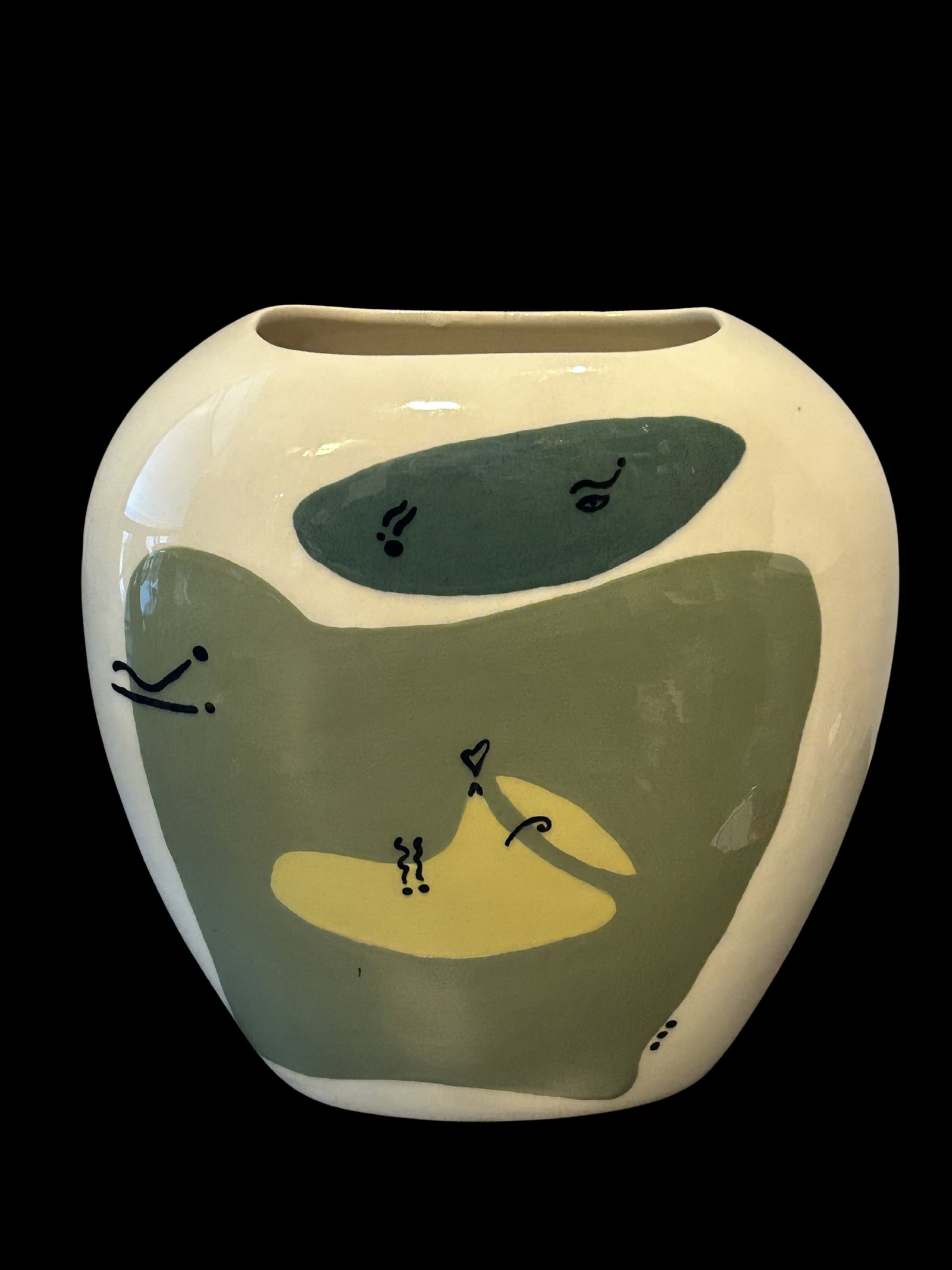 Late 20th Century Signed Oetjoen Art Ceramic Vase by Sri Soekarmoen McCarthy – Hand-Painted - 2