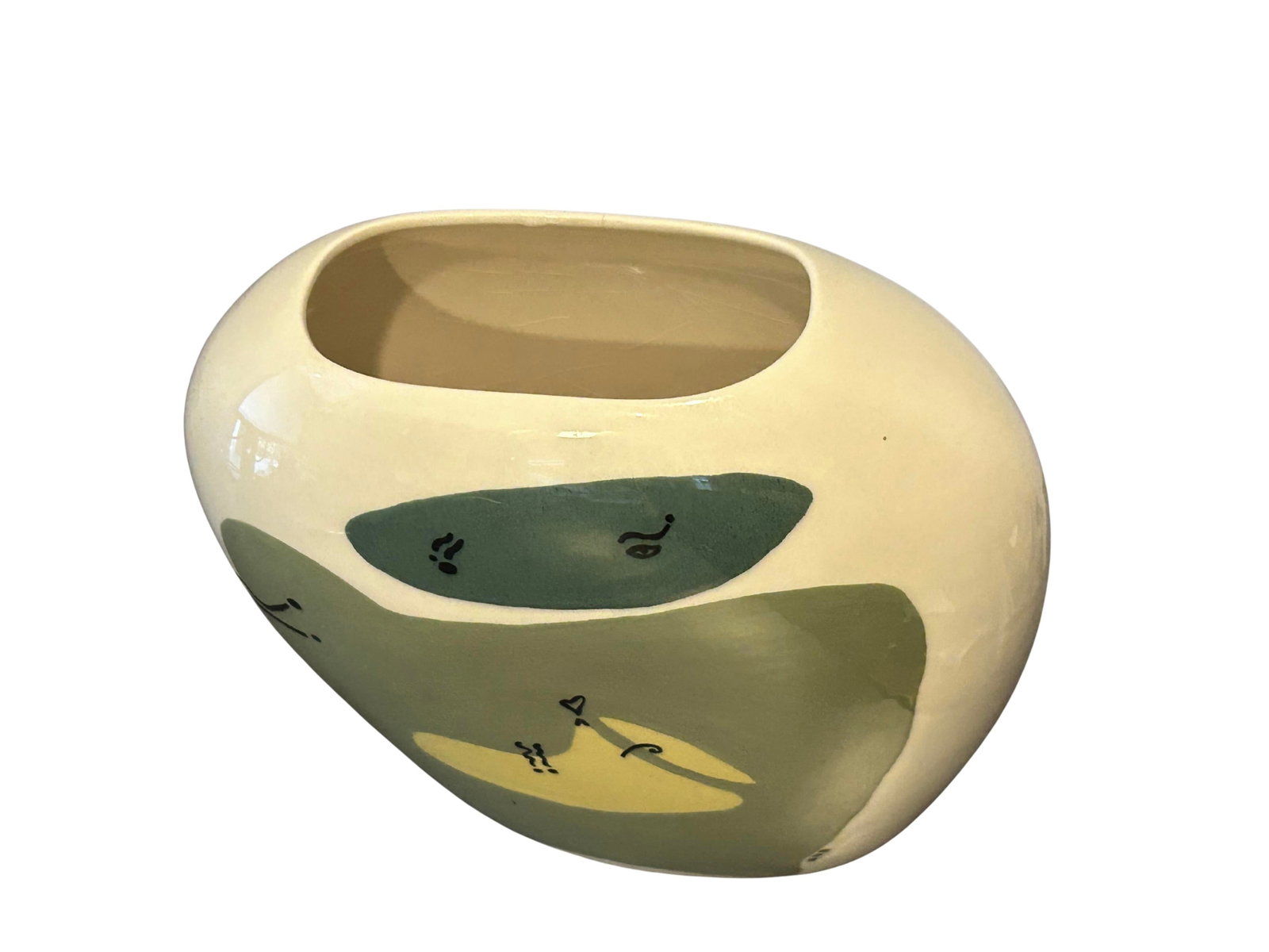 Late 20th Century Signed Oetjoen Art Ceramic Vase by Sri Soekarmoen McCarthy – Hand-Painted - 3