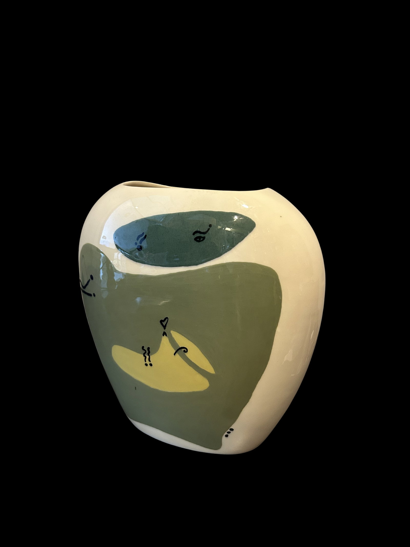 Late 20th Century Signed Oetjoen Art Ceramic Vase by Sri Soekarmoen McCarthy – Hand-Painted - 5