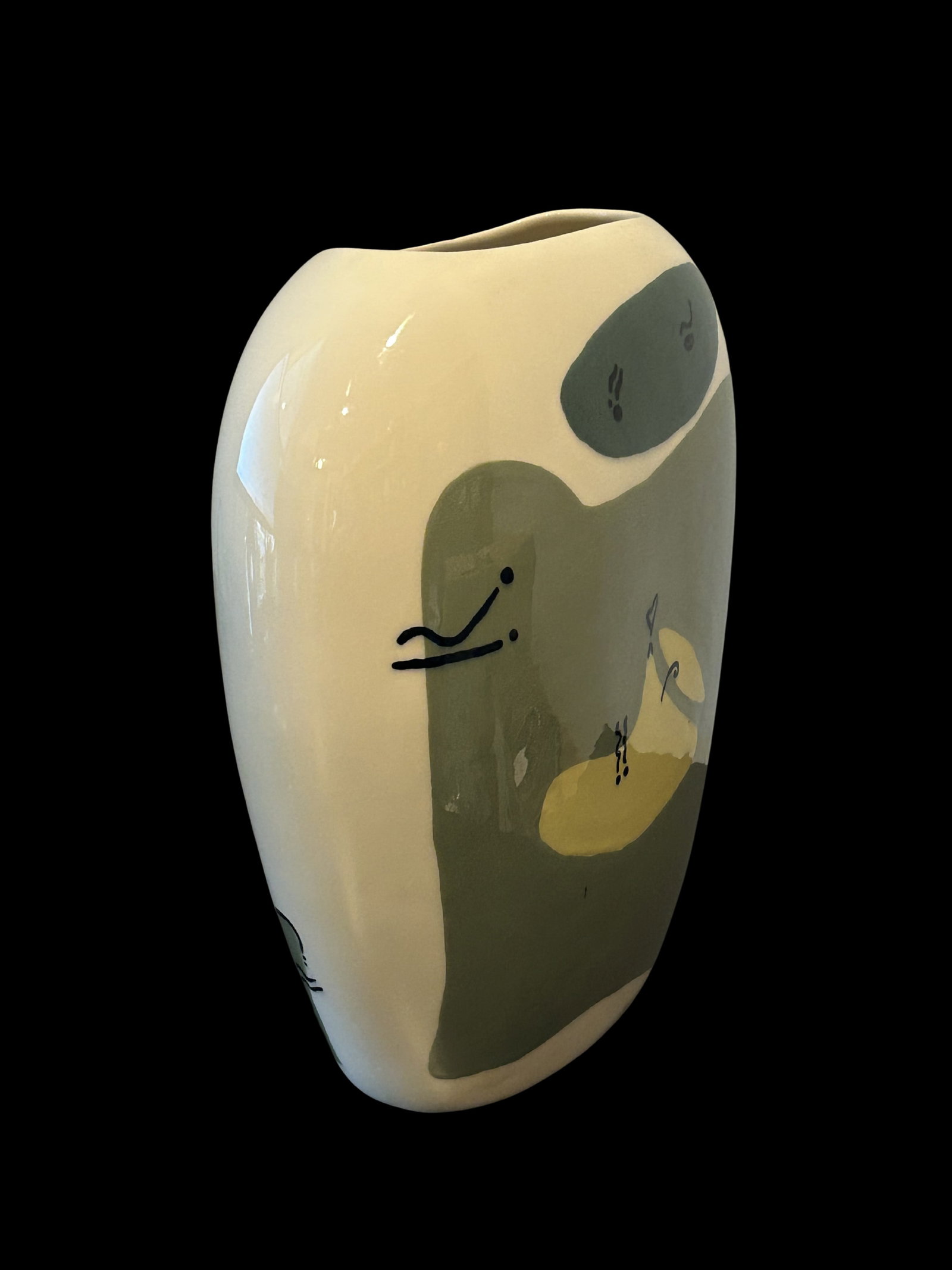 Late 20th Century Signed Oetjoen Art Ceramic Vase by Sri Soekarmoen McCarthy – Hand-Painted - 6