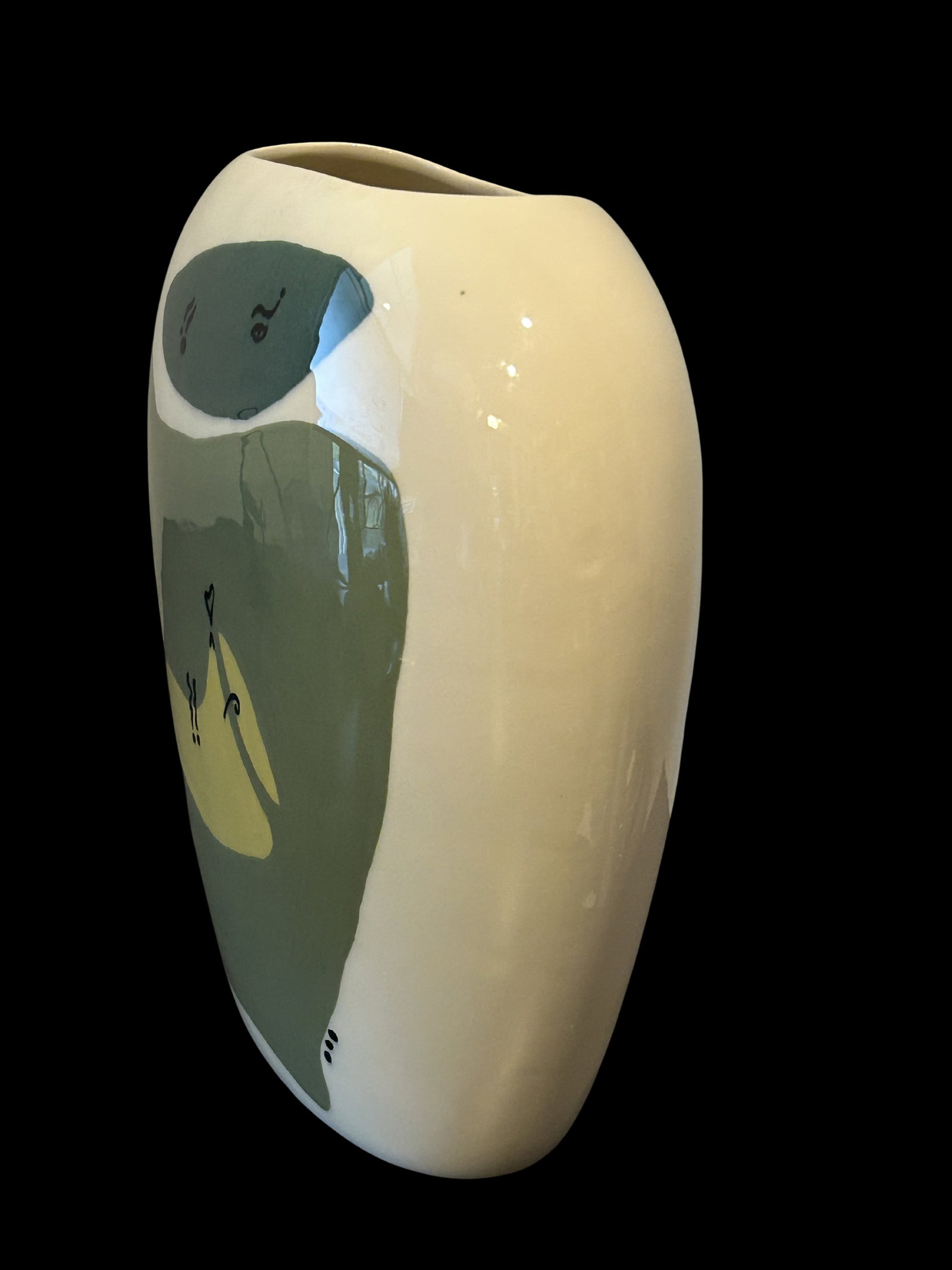 Late 20th Century Signed Oetjoen Art Ceramic Vase by Sri Soekarmoen McCarthy – Hand-Painted - 7