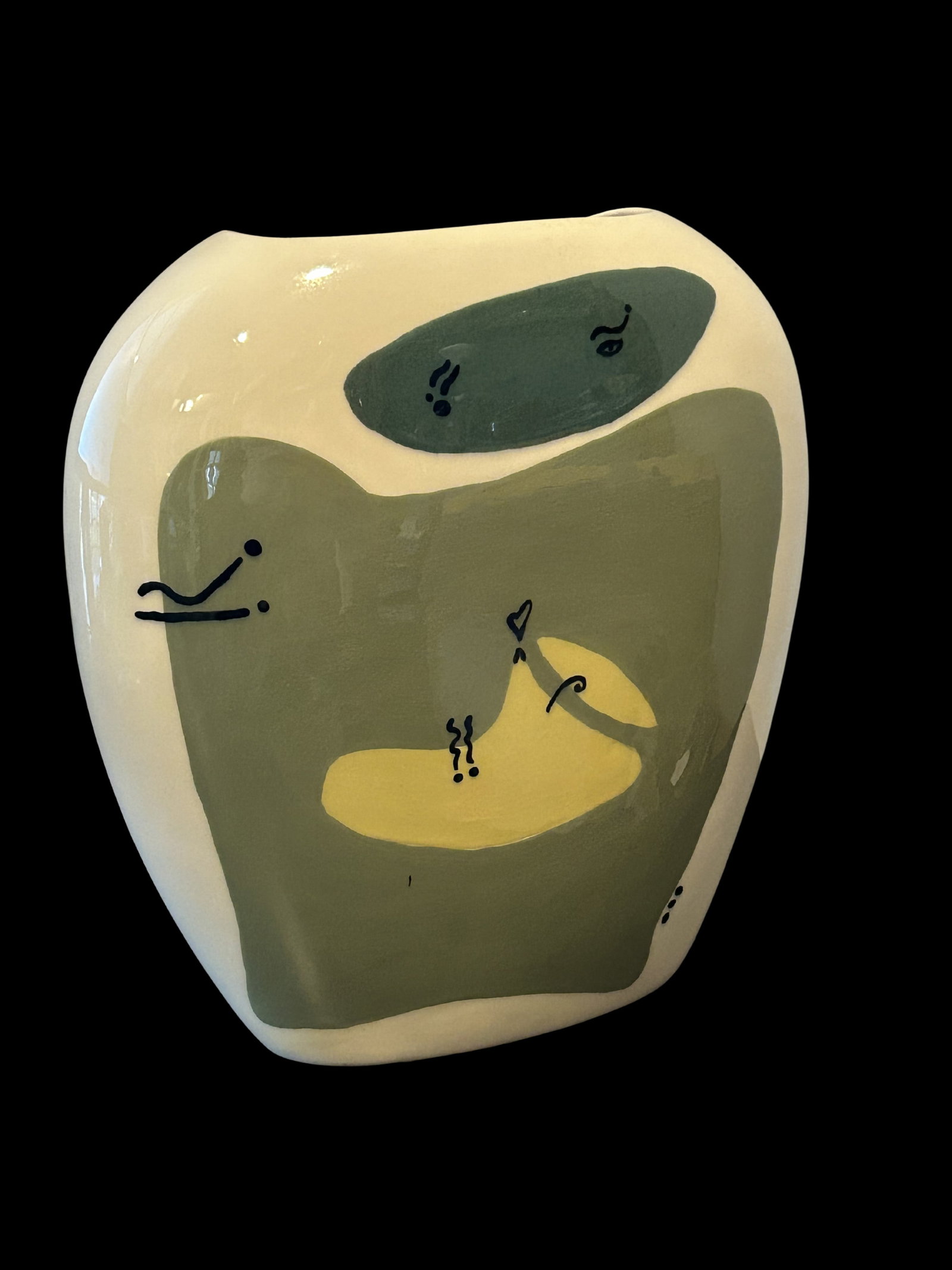 Late 20th Century Signed Oetjoen Art Ceramic Vase by Sri Soekarmoen McCarthy – Hand-Painted - 8