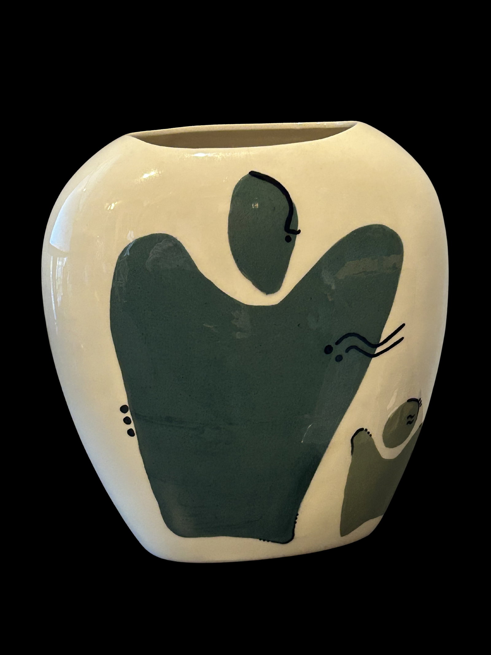 Late 20th Century Signed Oetjoen Art Ceramic Vase by Sri Soekarmoen McCarthy – Hand-Painted - 9