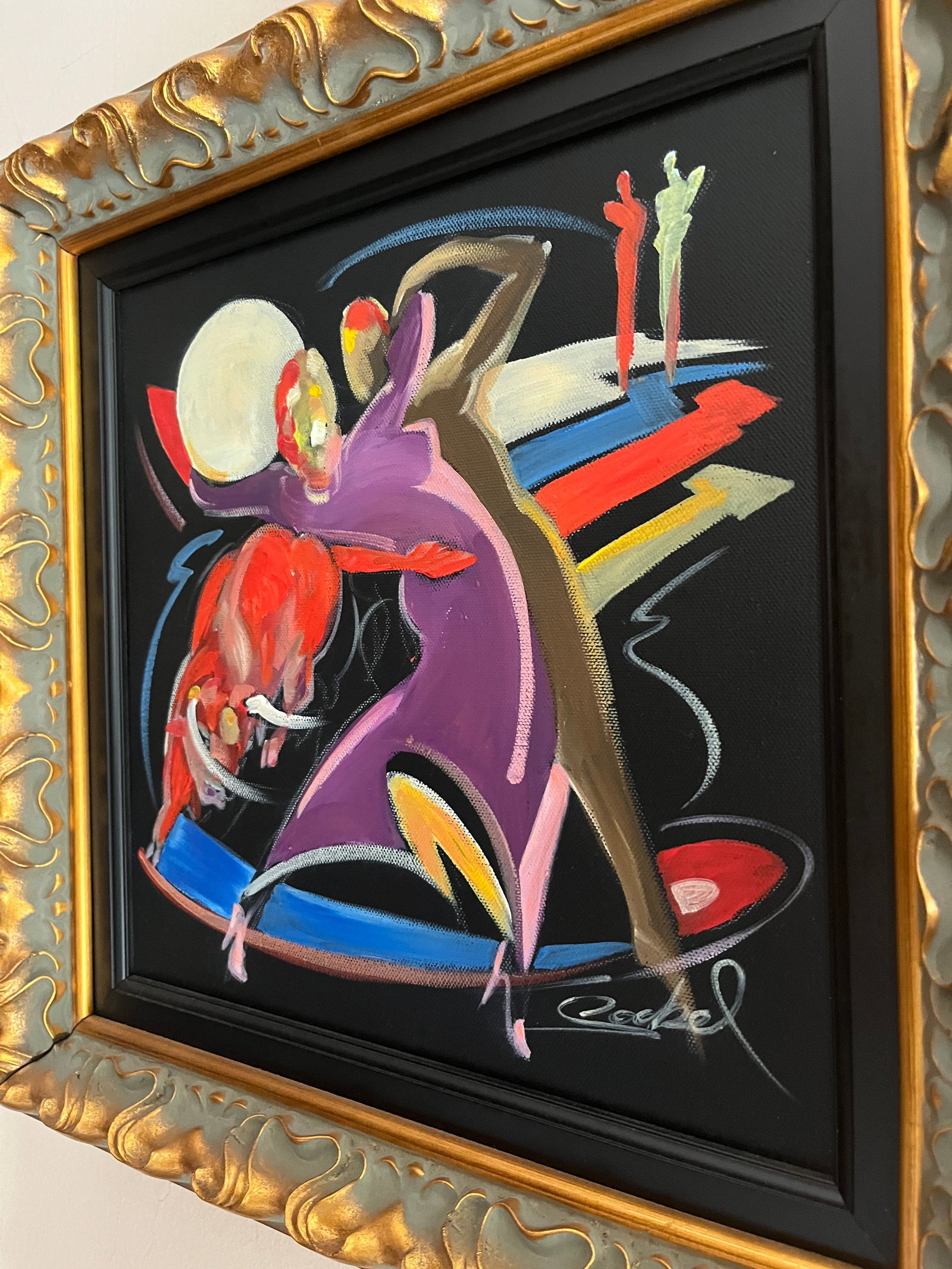 Tango in the Moonlight by Alfred Cockel, Original Acrylic on Canvas - 6