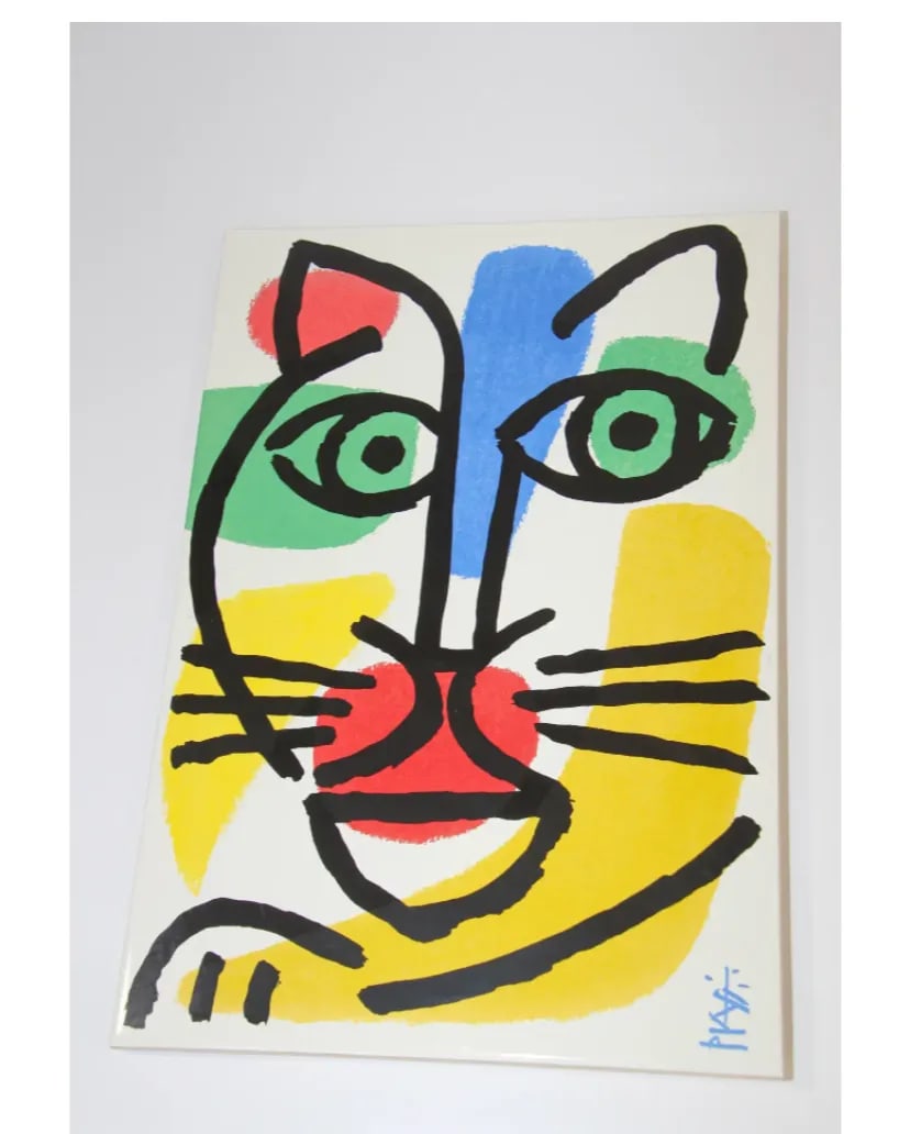 Post Modern Picasso Style Celestino Piatti Ceramic Art Tiles - Set of 3 - 3