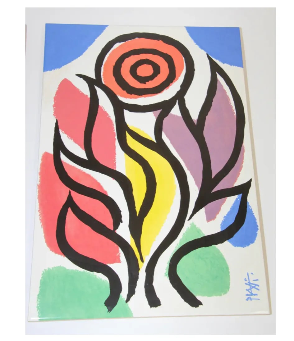 Post Modern Picasso Style Celestino Piatti Ceramic Art Tiles - Set of 3 - 8