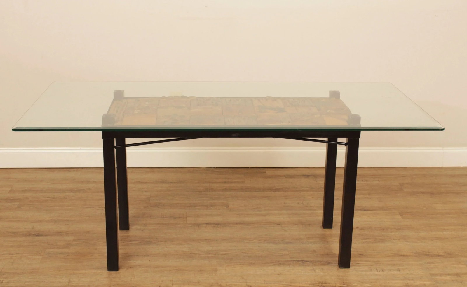 Artisan Modular Driftwood, Iron Base, Glass Top Dining Table - 8