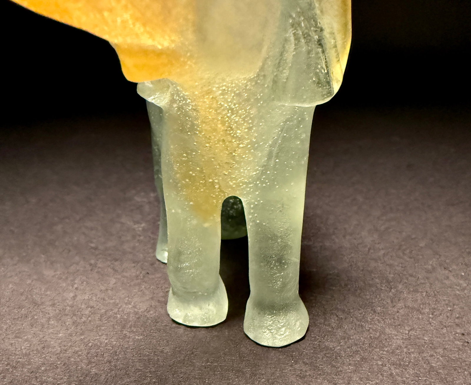 Daum France Pâte De Verre Frosted Glass Elephant Sculpture - 8