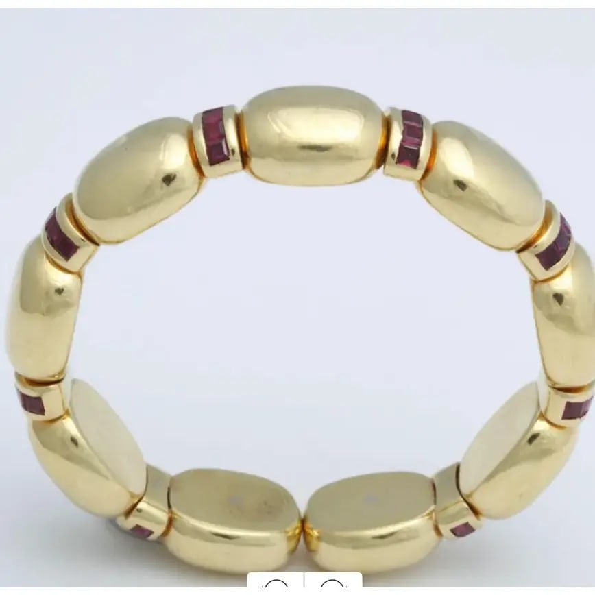 Faraone 18kt Gold Expandable Cuff Italian - 2