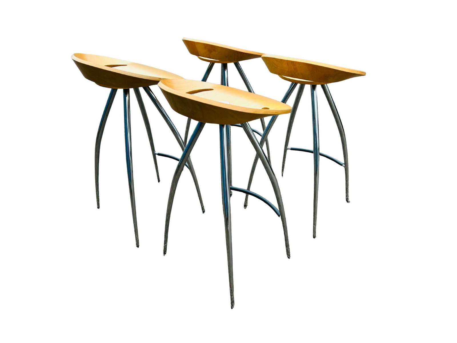 Late 20th Century Magis Lyra Barstool by Design Group Italia – Iconic Italian Modern Chrome & - 10
