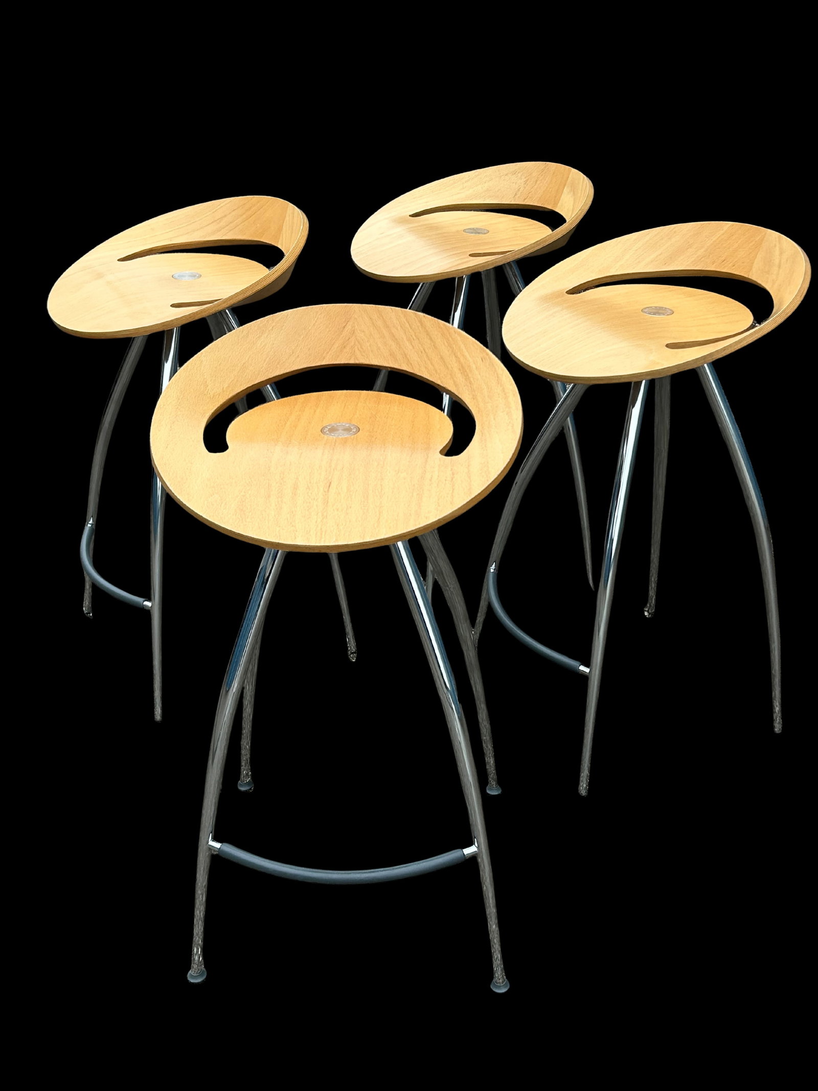Late 20th Century Magis Lyra Barstool by Design Group Italia – Iconic Italian Modern Chrome & - 2