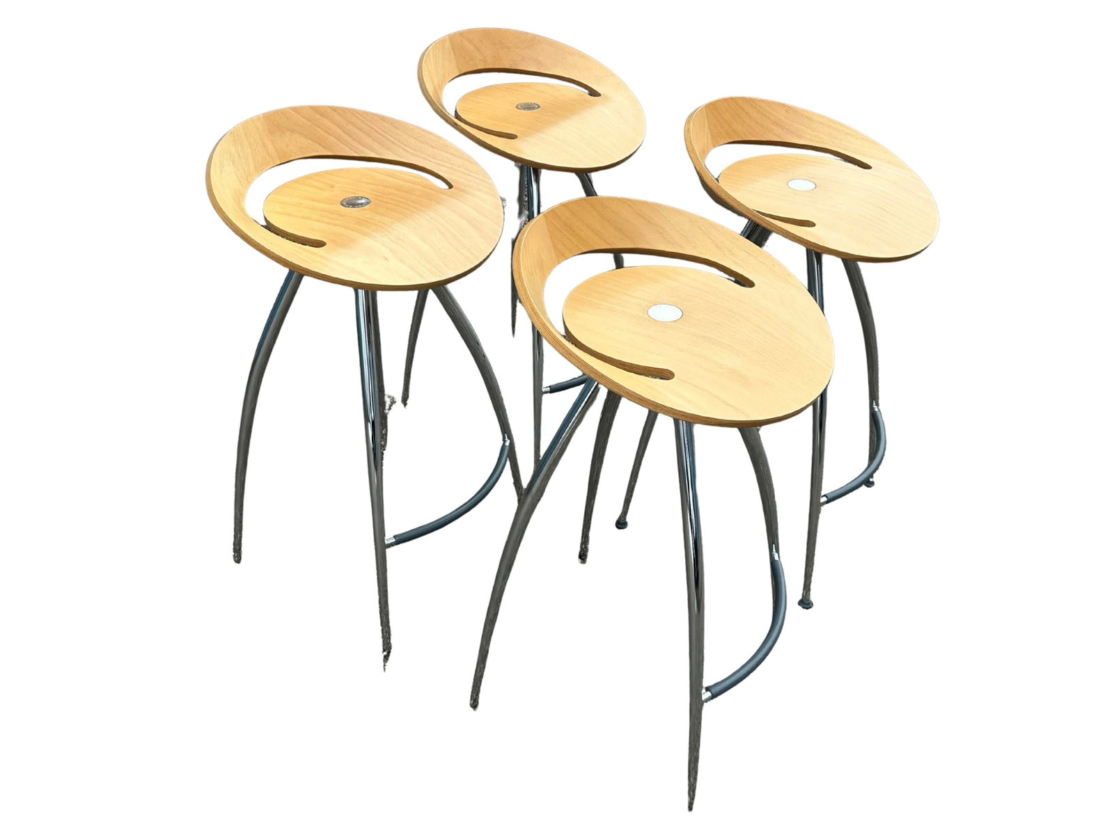 Late 20th Century Magis Lyra Barstool by Design Group Italia – Iconic Italian Modern Chrome & - 3