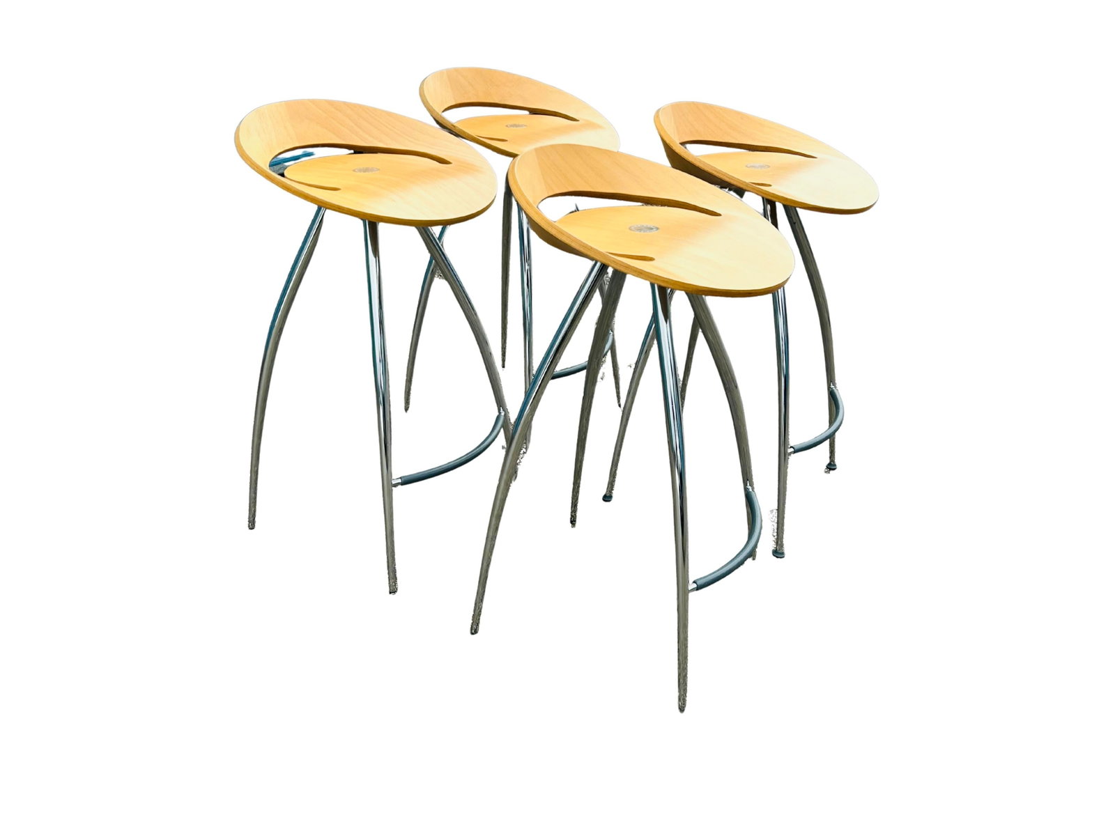 Late 20th Century Magis Lyra Barstool by Design Group Italia – Iconic Italian Modern Chrome & - 4